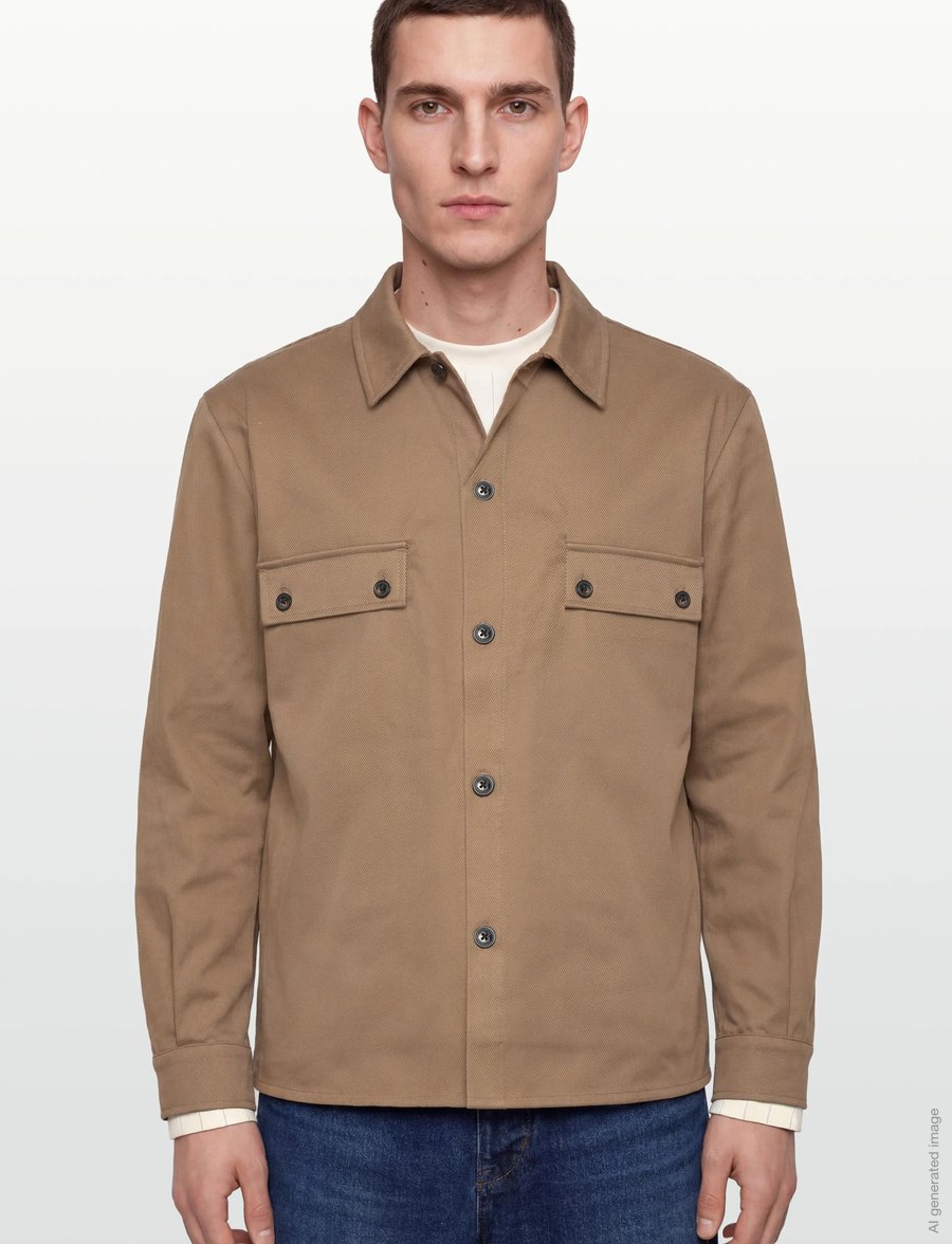 Closed - RELAXED SHIRT BROWN SUGAR - clothing - brown sugar - 3