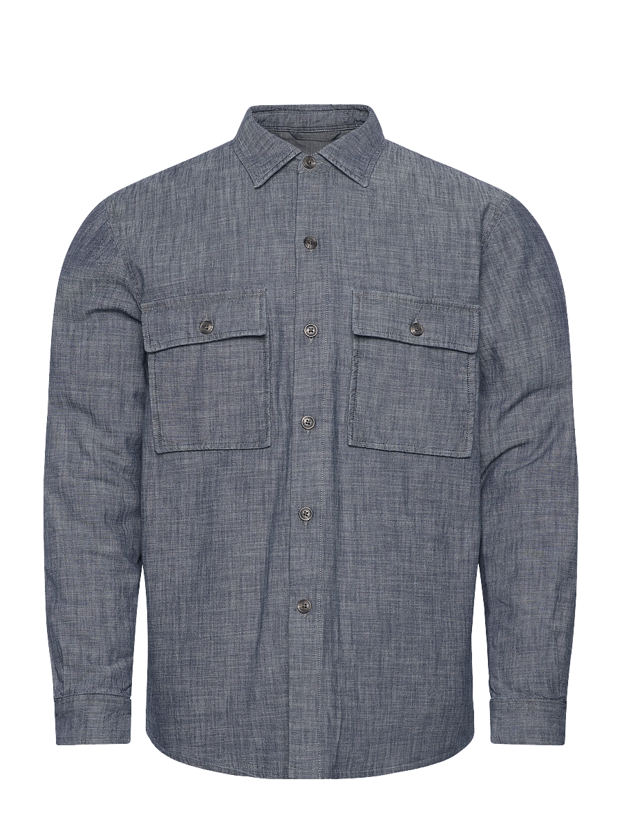 Closed - PADDED SHIRT SHIRTS & BLOUSES DARK NIGHT - basic skjortor - dark night - 1