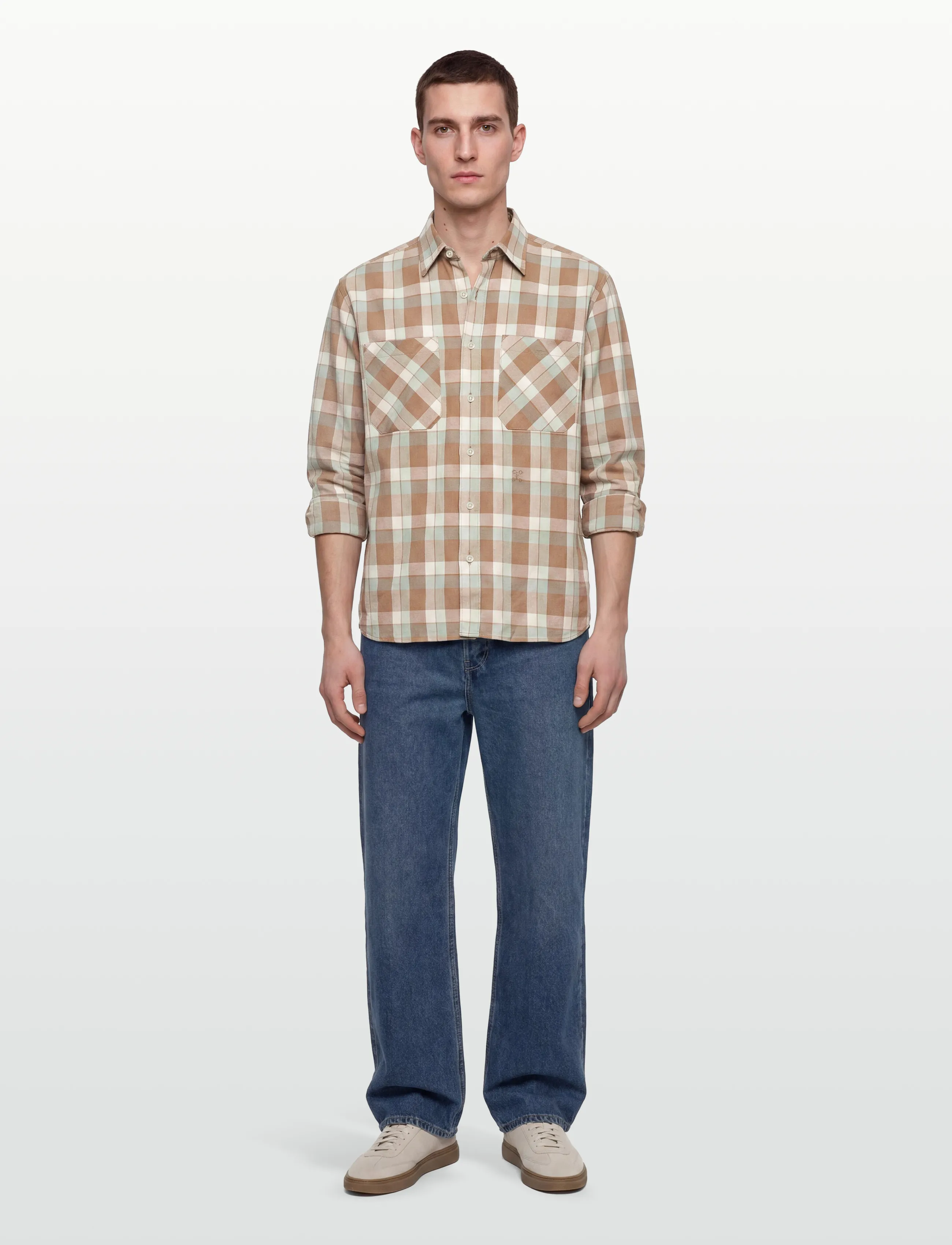Closed Formal Shirt Glazed Green, S, Shirts, Braun - Casual Männerswear