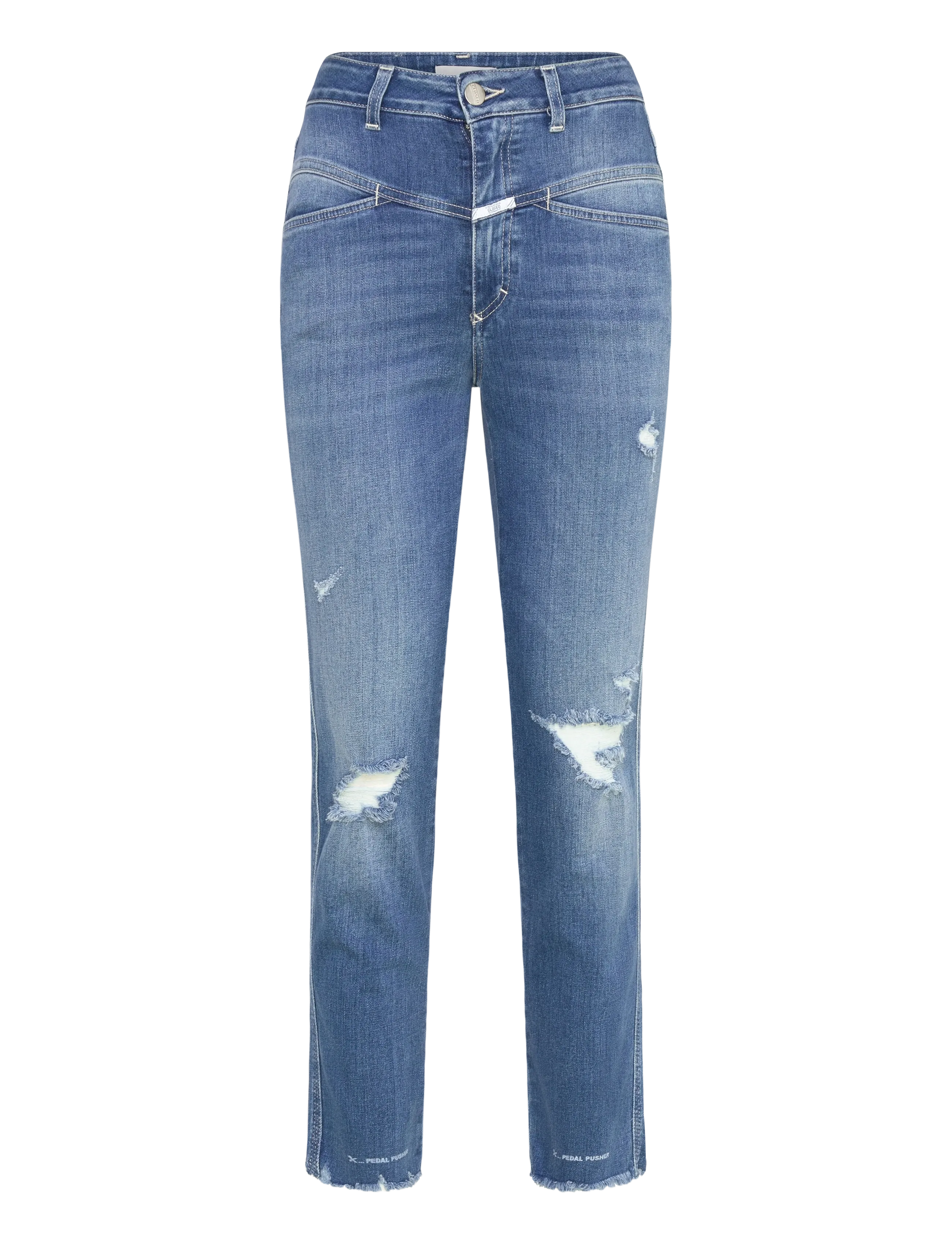 Closed WOMEN PEDAL PUSHER JEANS MID BLUE - Kläder - MID BLUE / blue