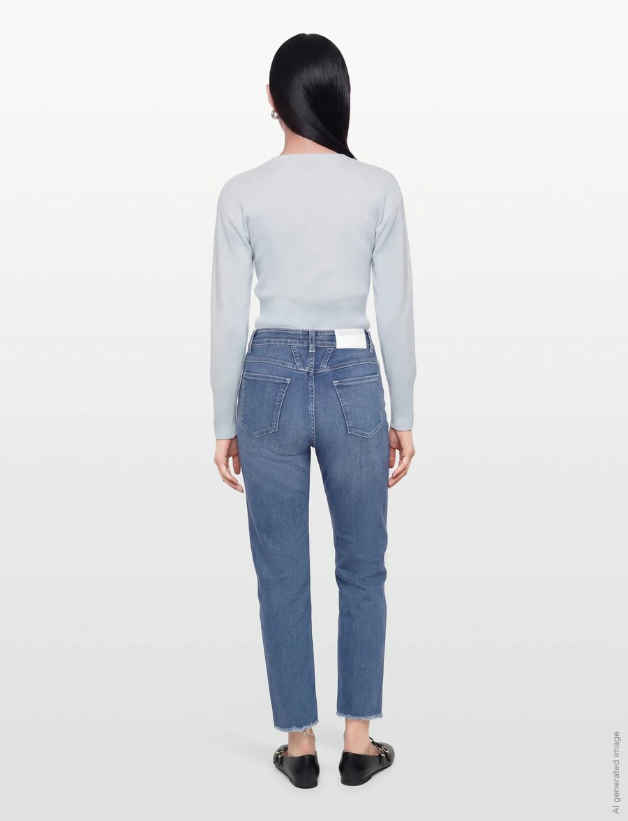 Closed - WOMEN PEDAL PUSHER JEANS MID BLUE - tapered jeans - mid blue - 4