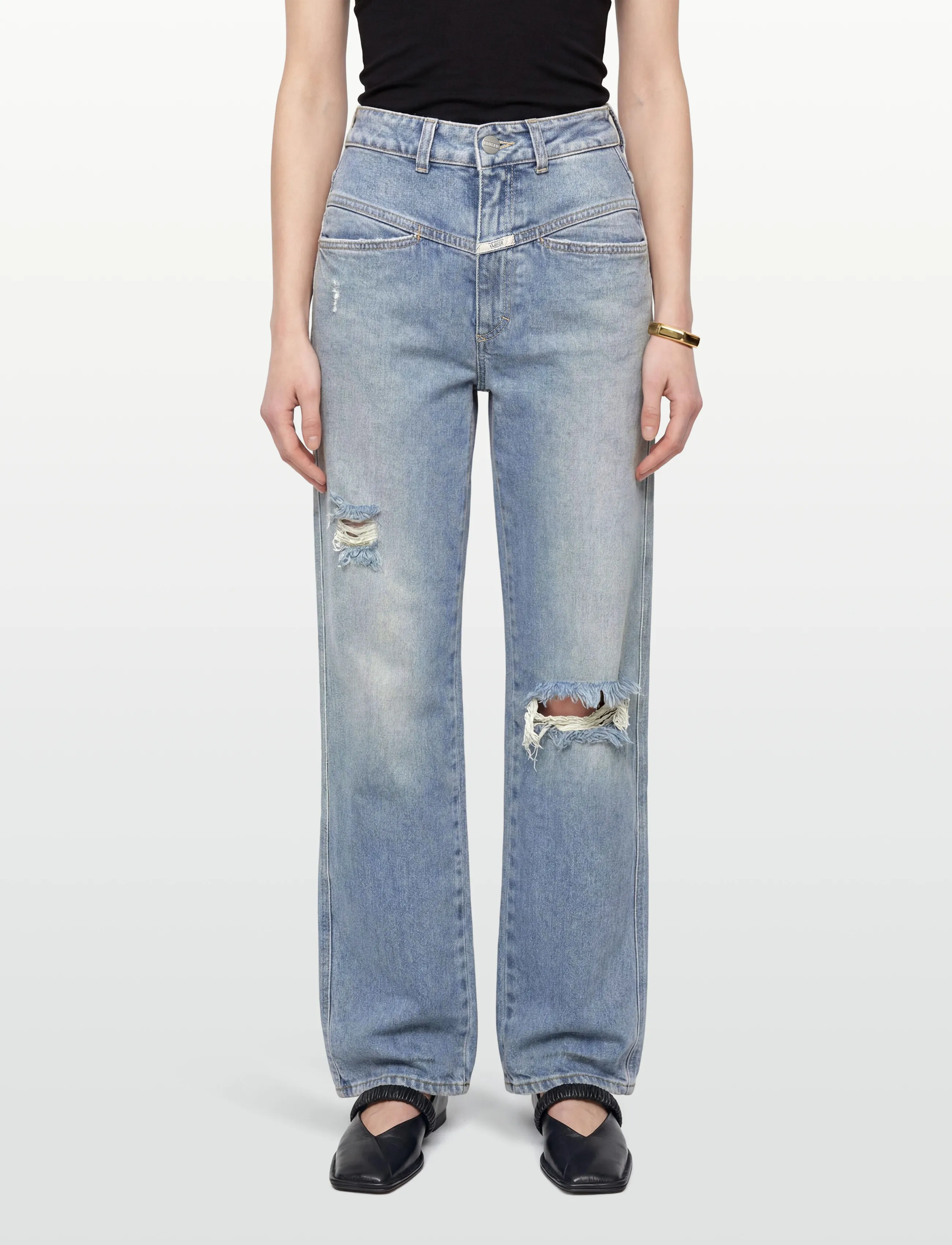Closed - PEDAL PUSHER JEANS MID BLUE - mom jeans - mid blue - 3