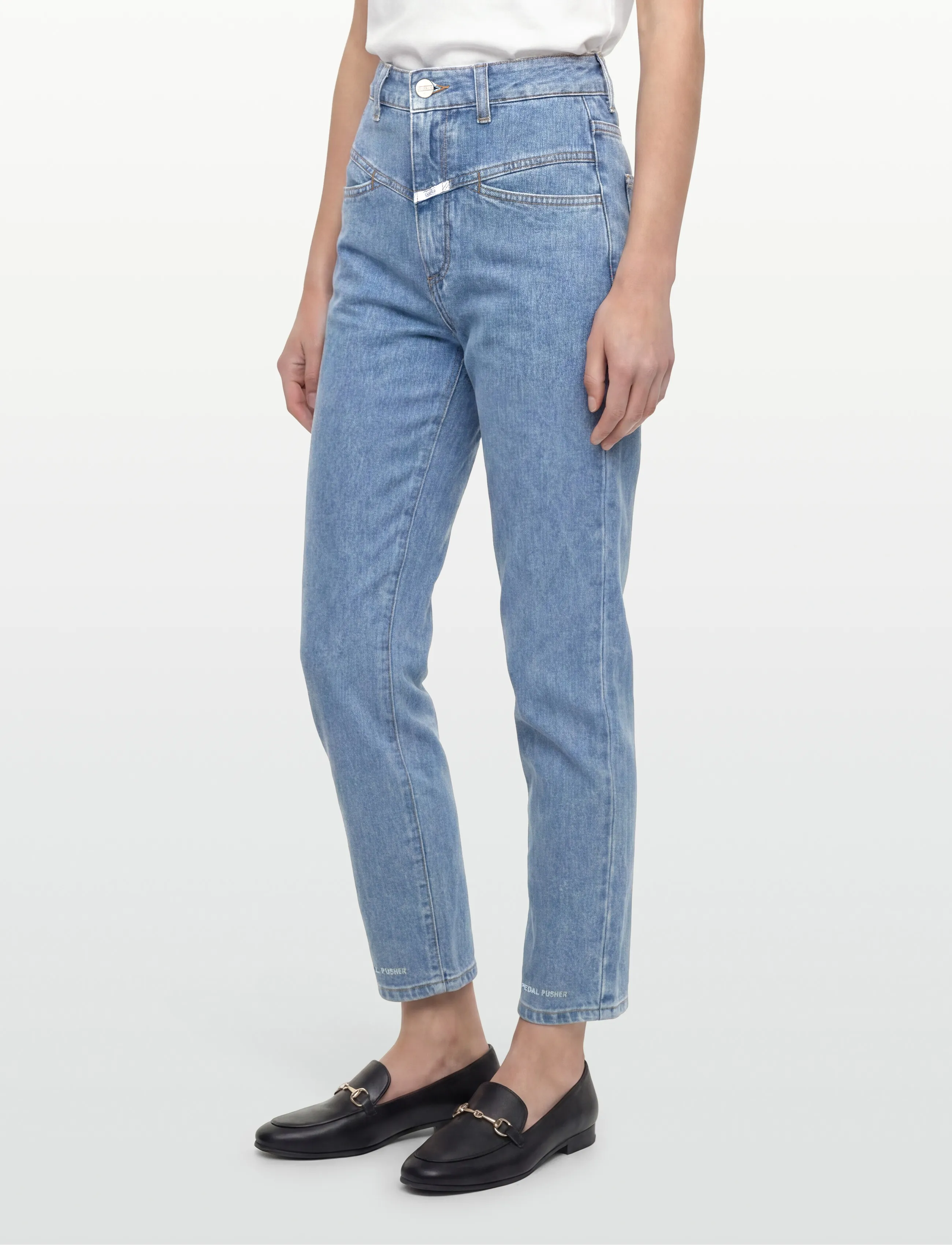 Closed - WOMEN PEDAL PUSHER JEANS MID BLUE - straight jeans - mid blue - 3