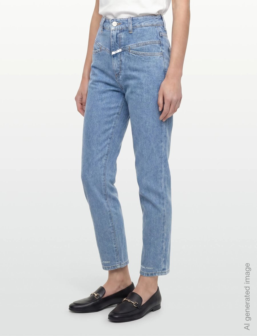 Closed - WOMEN PEDAL PUSHER JEANS MID BLUE - straight jeans - mid blue - 3