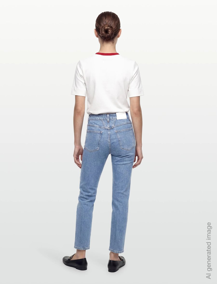 Closed - WOMEN PEDAL PUSHER JEANS MID BLUE - straight jeans - mid blue - 4