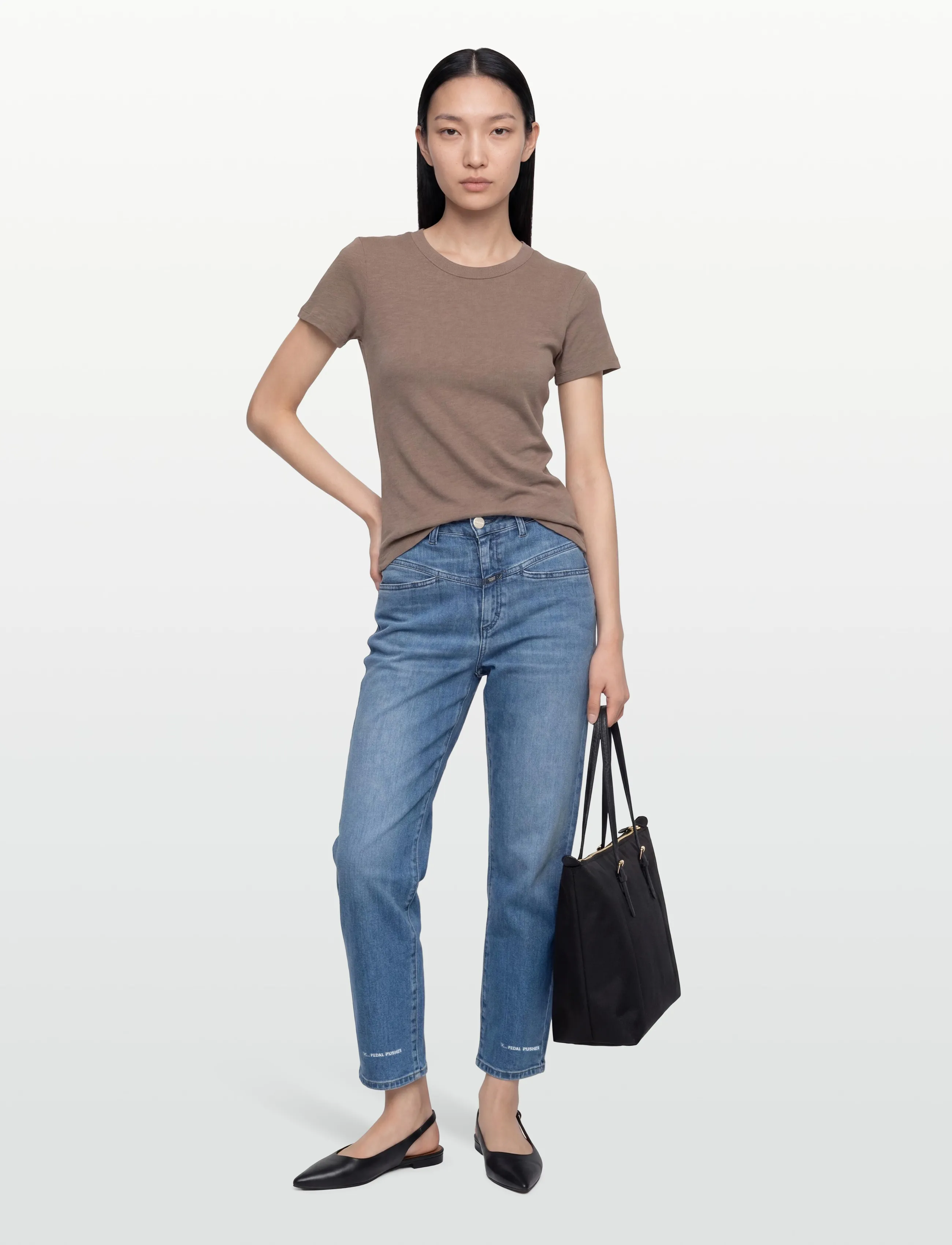 Closed PEDAL PUSHER JEANS MID BLUE - Transitional Layering - MID BLUE / blue