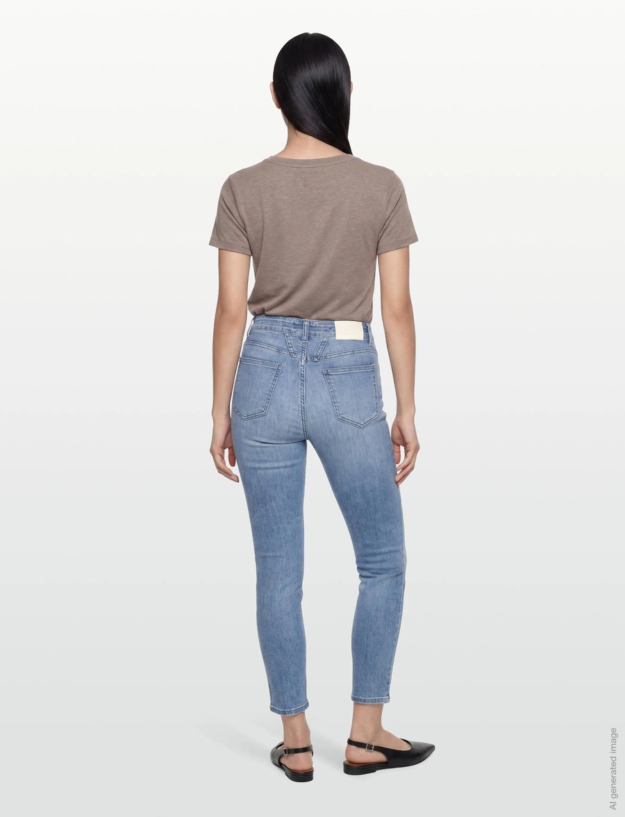 Closed - PEDAL PUSHER JEANS MID BLUE - skinny jeans - mid blue - 4