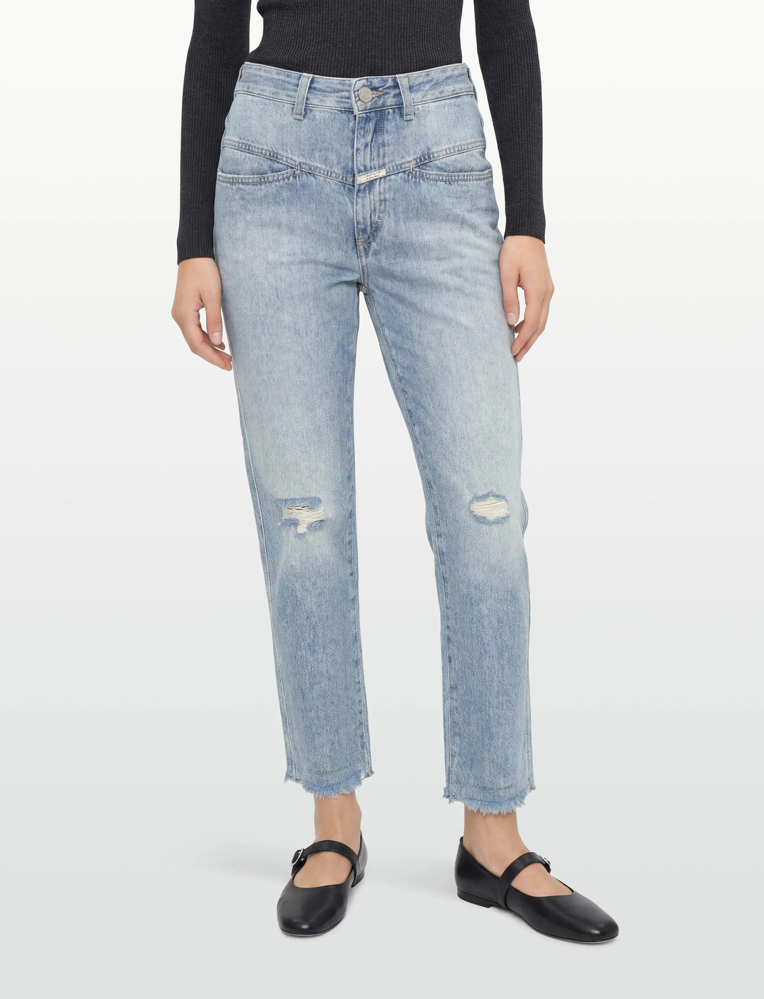 Closed - WOMEN PEDAL PUSHER JEANS LIGHT BLUE - mom jeans - light blue - 3