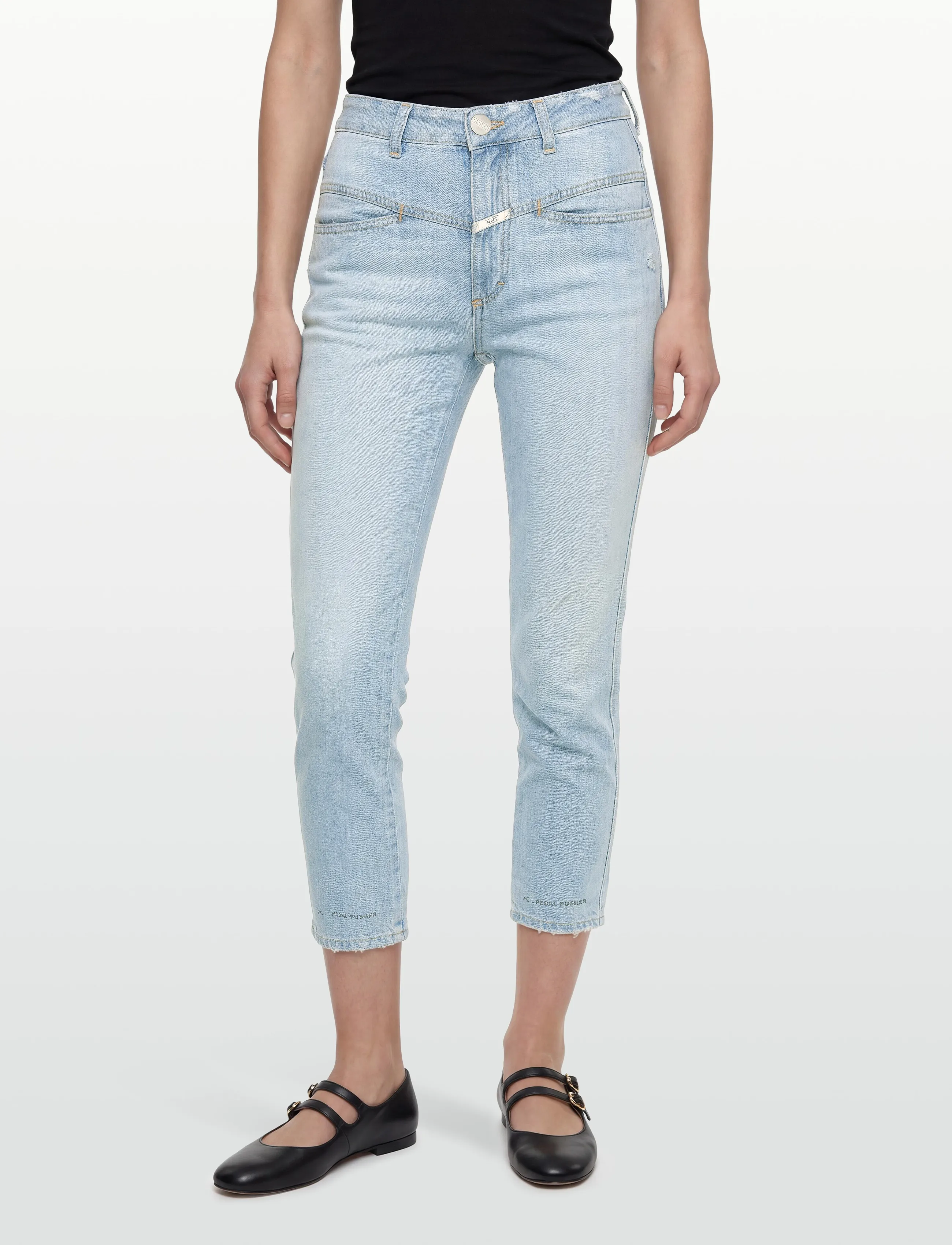 Closed - WOMEN PEDAL PUSHER JEANS LIGHT BLUE - mom jeans - light blue - 3