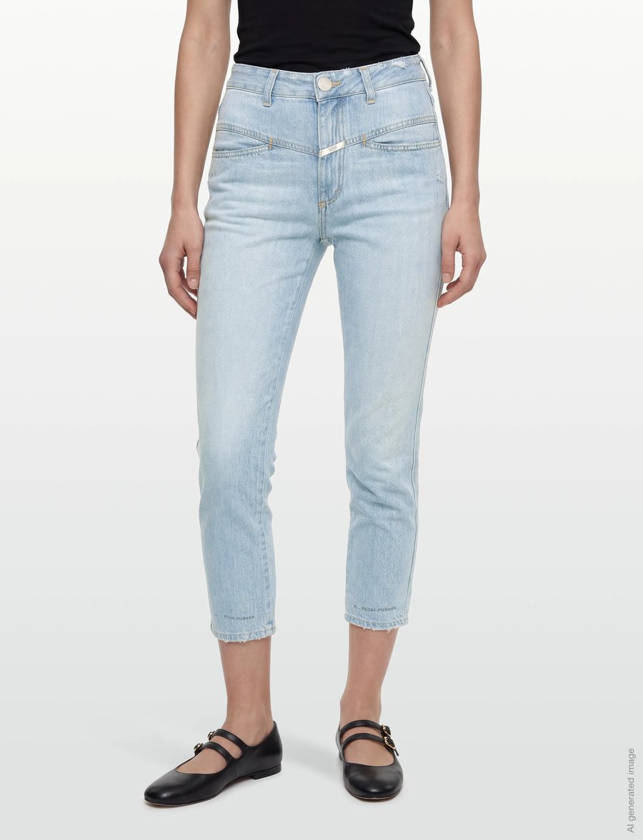 Closed - WOMEN PEDAL PUSHER JEANS LIGHT BLUE - mom jeans - light blue - 3