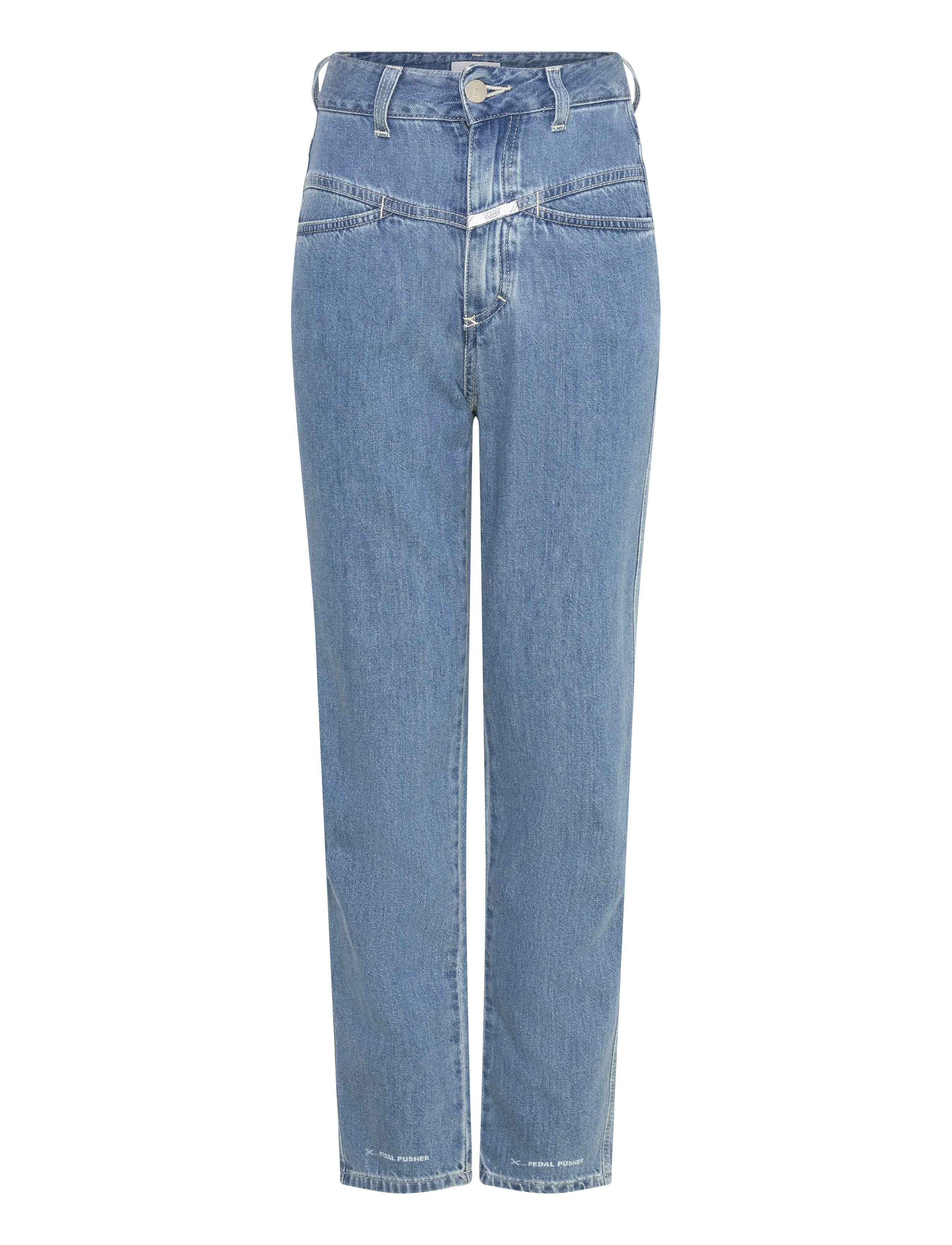 PEDAL PUSHER JEANS MID BLUE