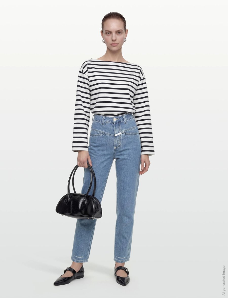 Closed - PEDAL PUSHER JEANS MID BLUE - mom jeans - mid blue - 0