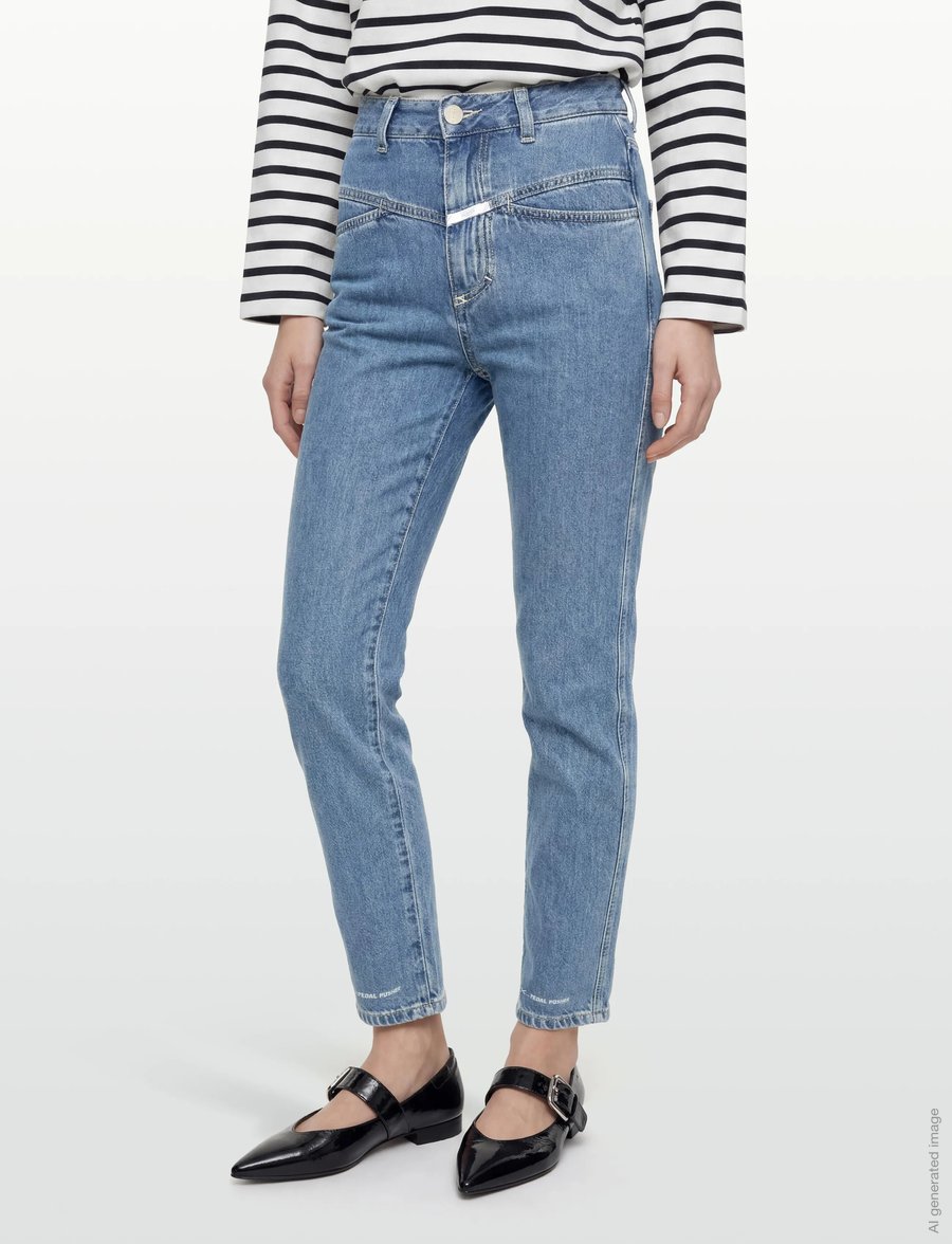 Closed - PEDAL PUSHER JEANS MID BLUE - mom jeans - mid blue - 3