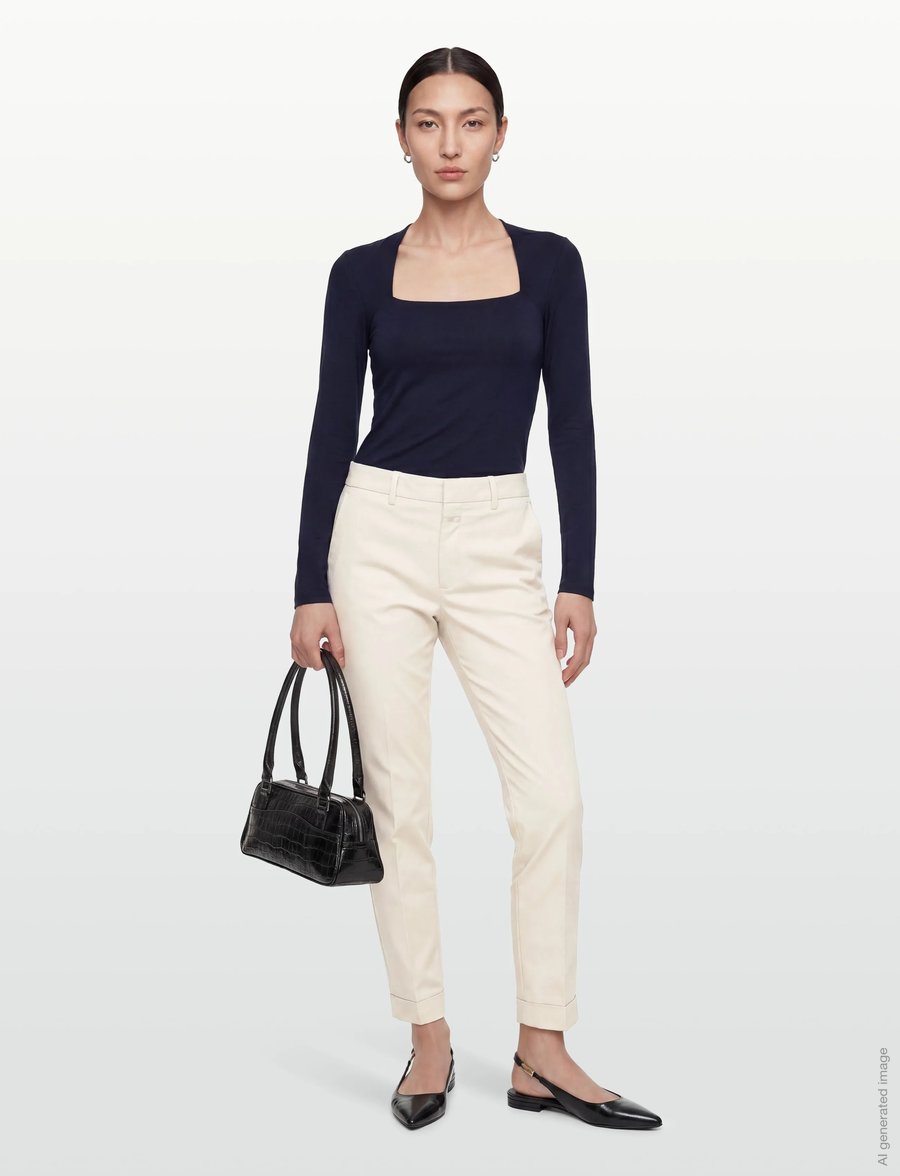 Closed - AUCKLEY PANTS - chino püksid - platinum white - 0