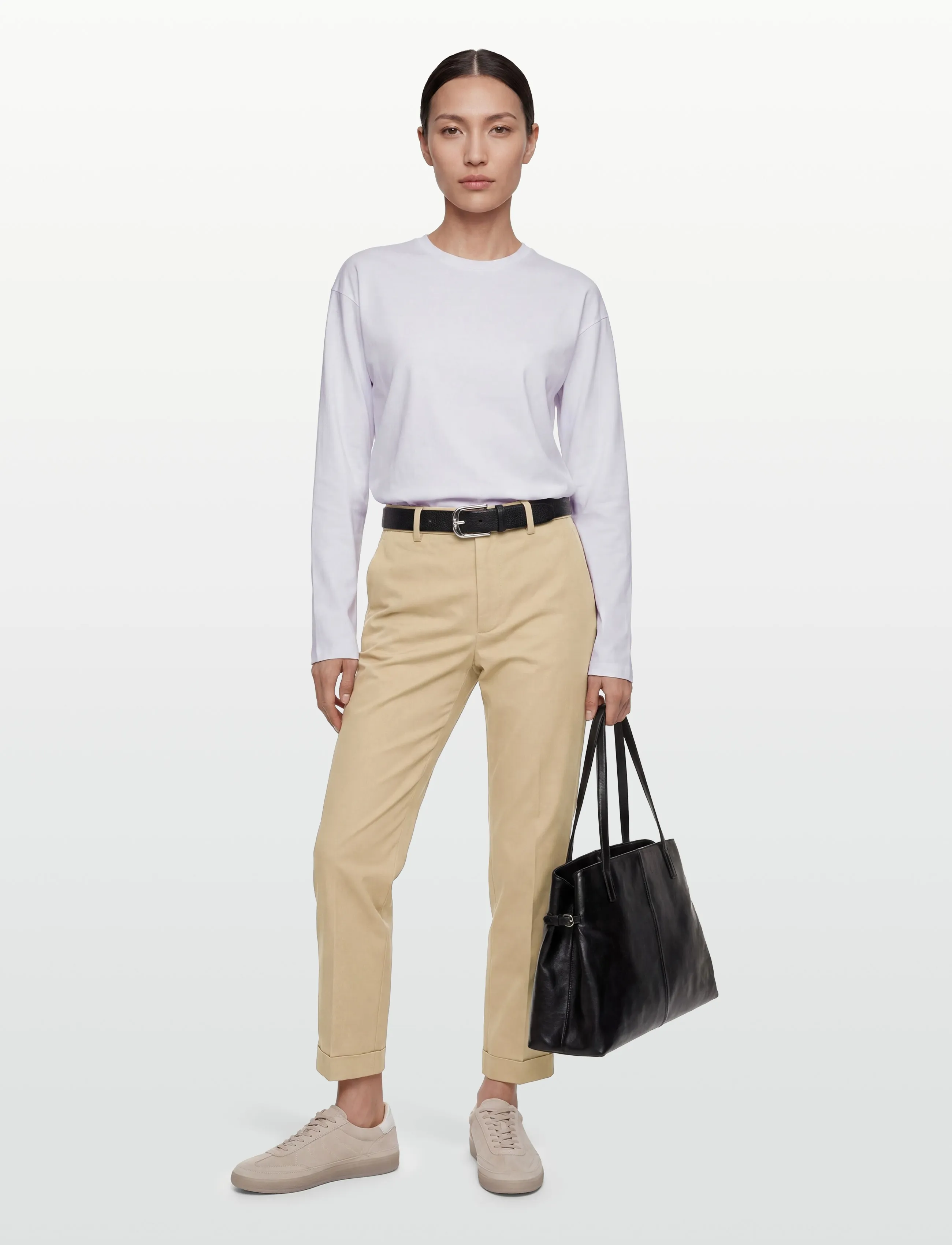 Closed AUCKLEY PANTS - Kampaania - GREY MARBLE / beige