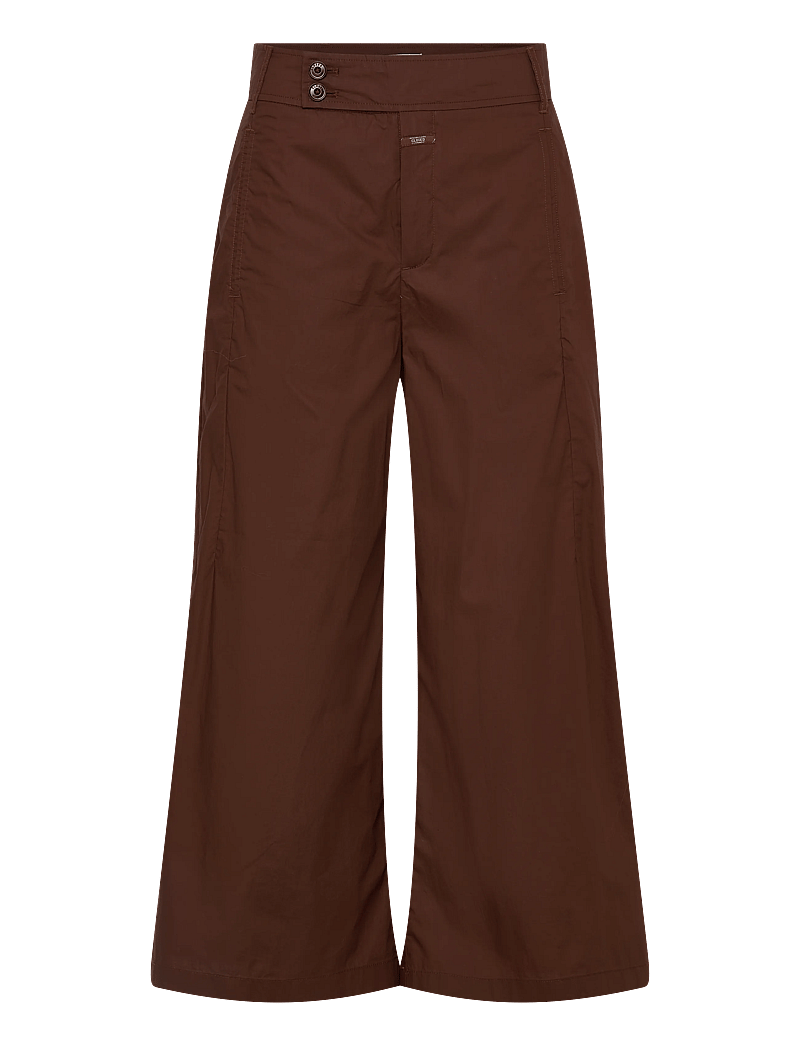 Closed - WOMEN LUNA PANTS BRAZIL NUT - wide leg trousers - brazil nut - 0