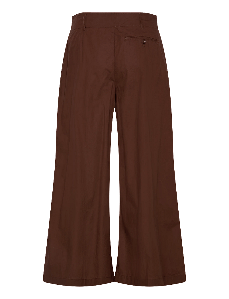 Closed - WOMEN LUNA PANTS BRAZIL NUT - wide leg trousers - brazil nut - 1