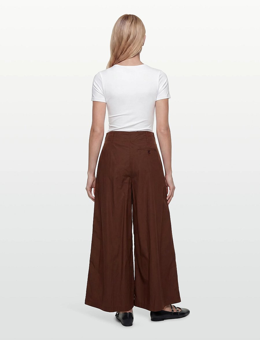 Closed - WOMEN LUNA PANTS BRAZIL NUT - laia säärega püksid - brazil nut - 4