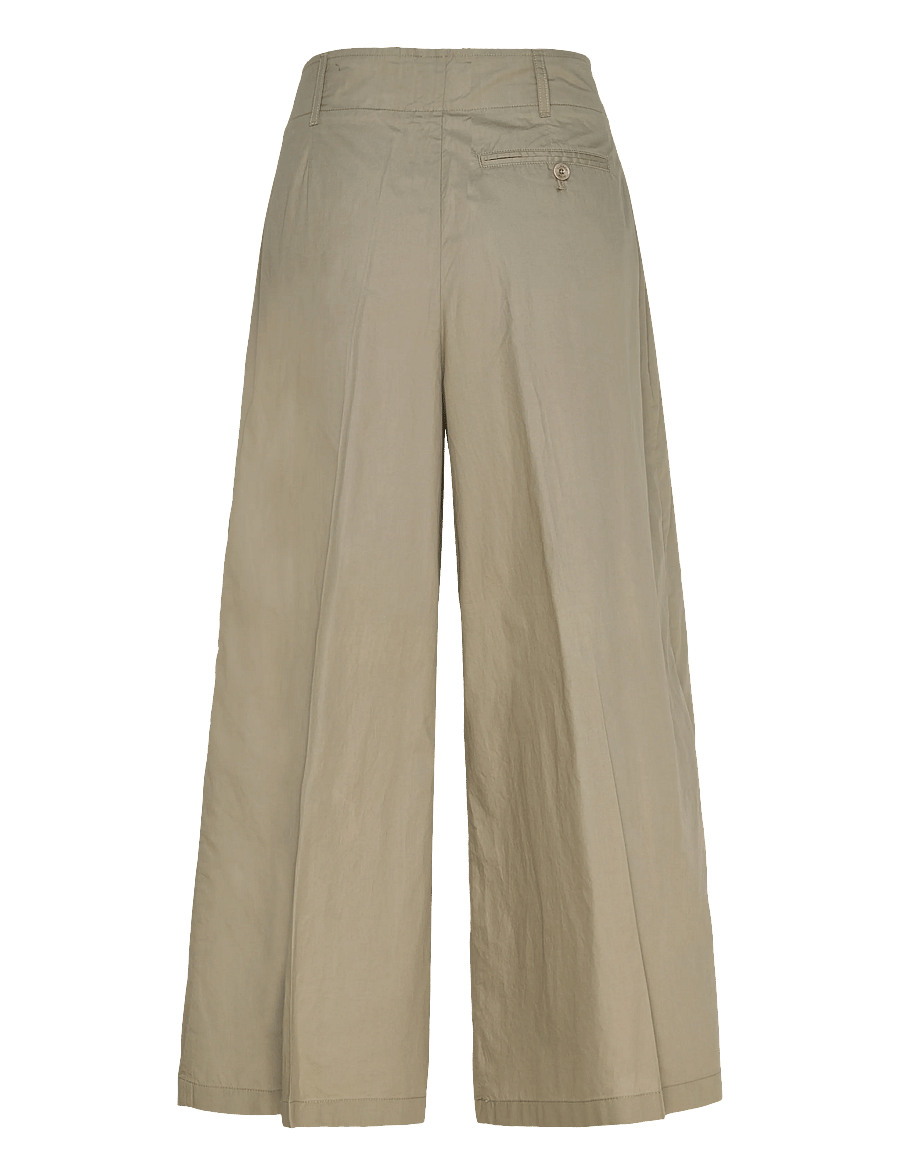 Closed - WOMEN LUNA PANTS OLIVE GREEN - hosen mit weitem bein - olive green - 2