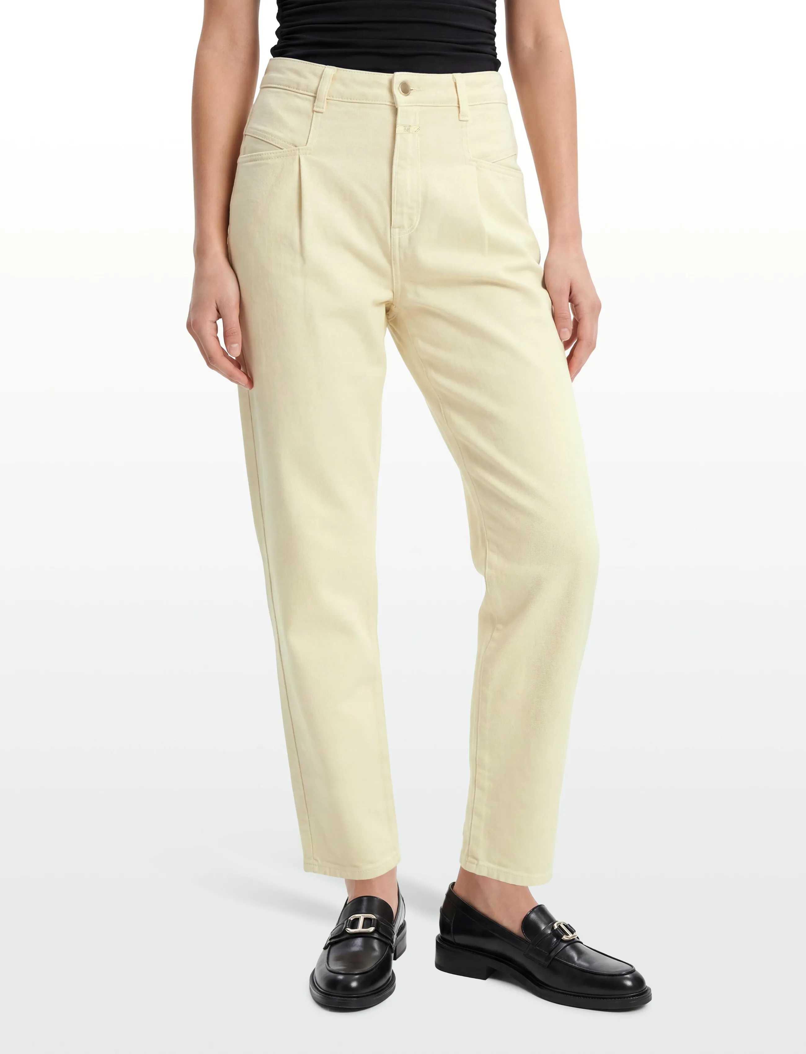 Closed - PEARL JEANS LIGHT MOSS GREEN - mom jeans - light moss green - 3