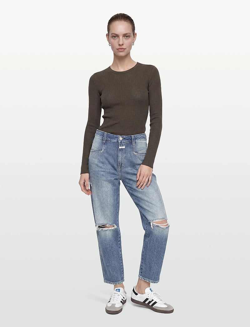 Closed - STYLE NAME PEARL JEANS MID BLUE - hosen mit weitem bein - mid blue - 0