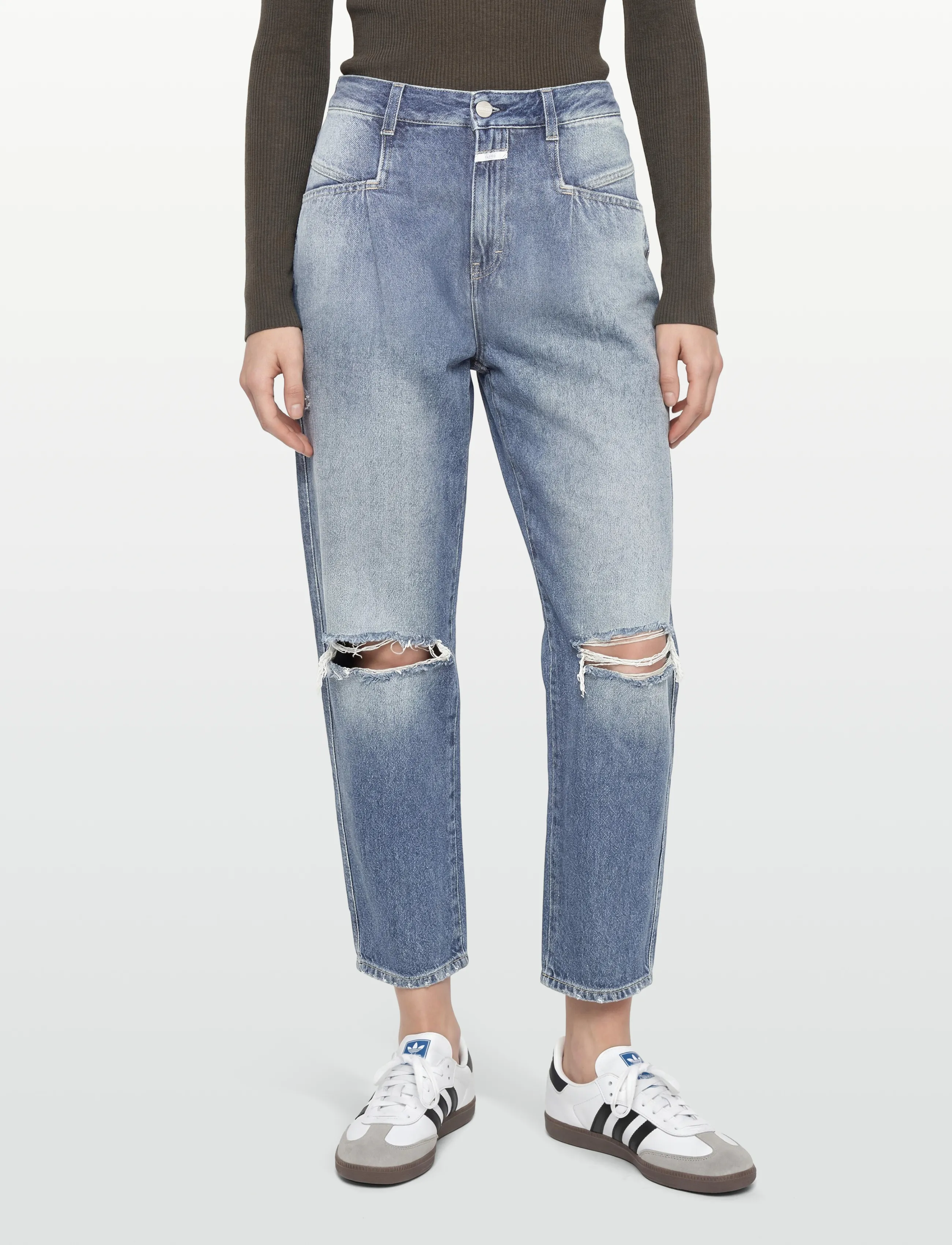 Closed - STYLE NAME PEARL JEANS MID BLUE - hosen mit weitem bein - mid blue - 3