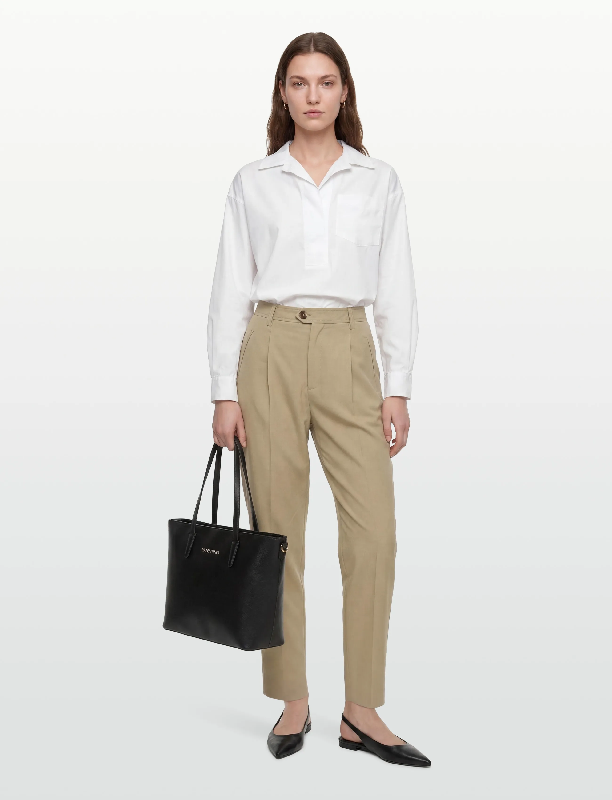 Closed WOMEN ARLO PANTS NEW JADE - Kelnės - NEW JADE / beige