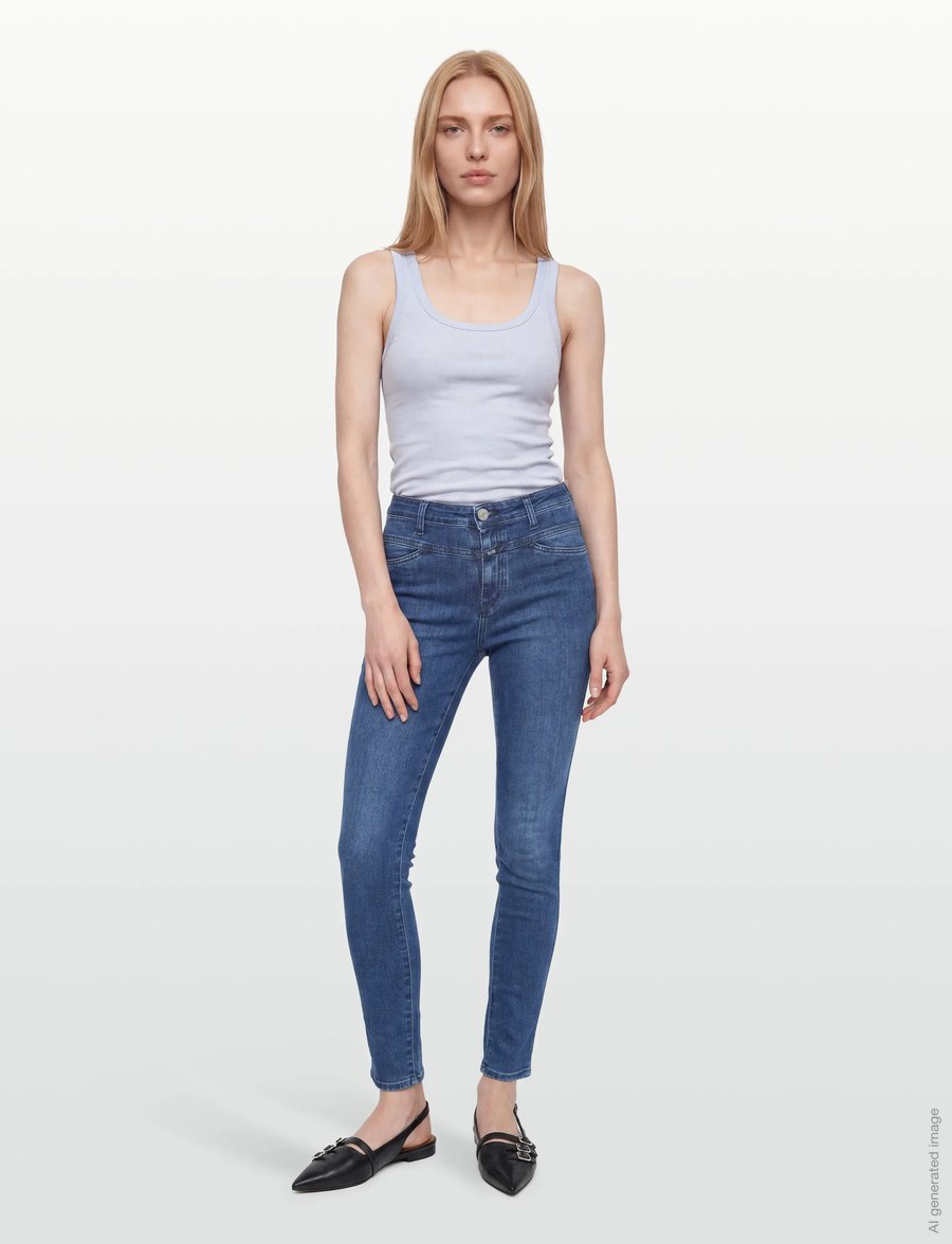 Closed - SKINNY PUSHER LONG JEANS DARK BLUE - slim jeans - dark blue - 0