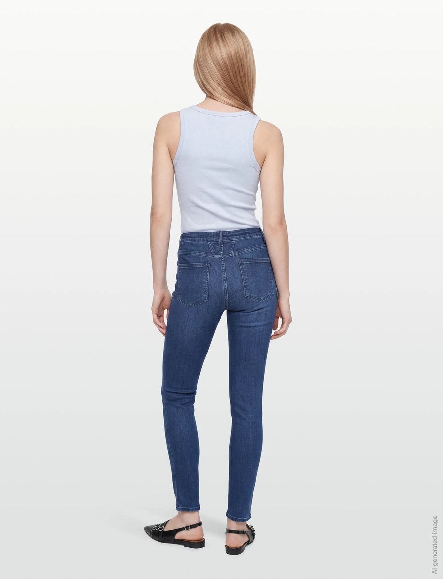 Closed - SKINNY PUSHER LONG JEANS DARK BLUE - slim jeans - dark blue - 4