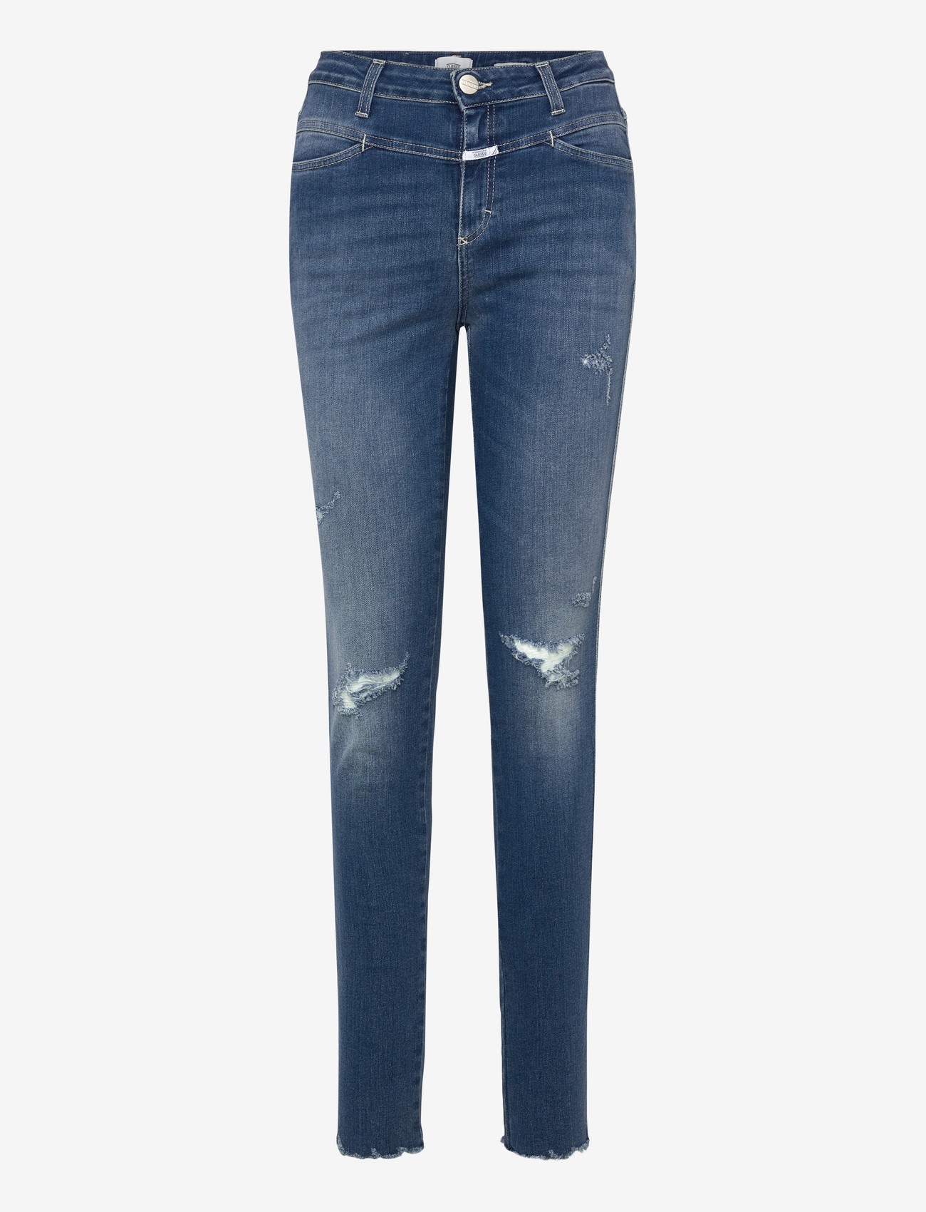 Closed - SKINNY PUSHER LONG JEANS MID BLUE - slim jeans - mid blue - 0