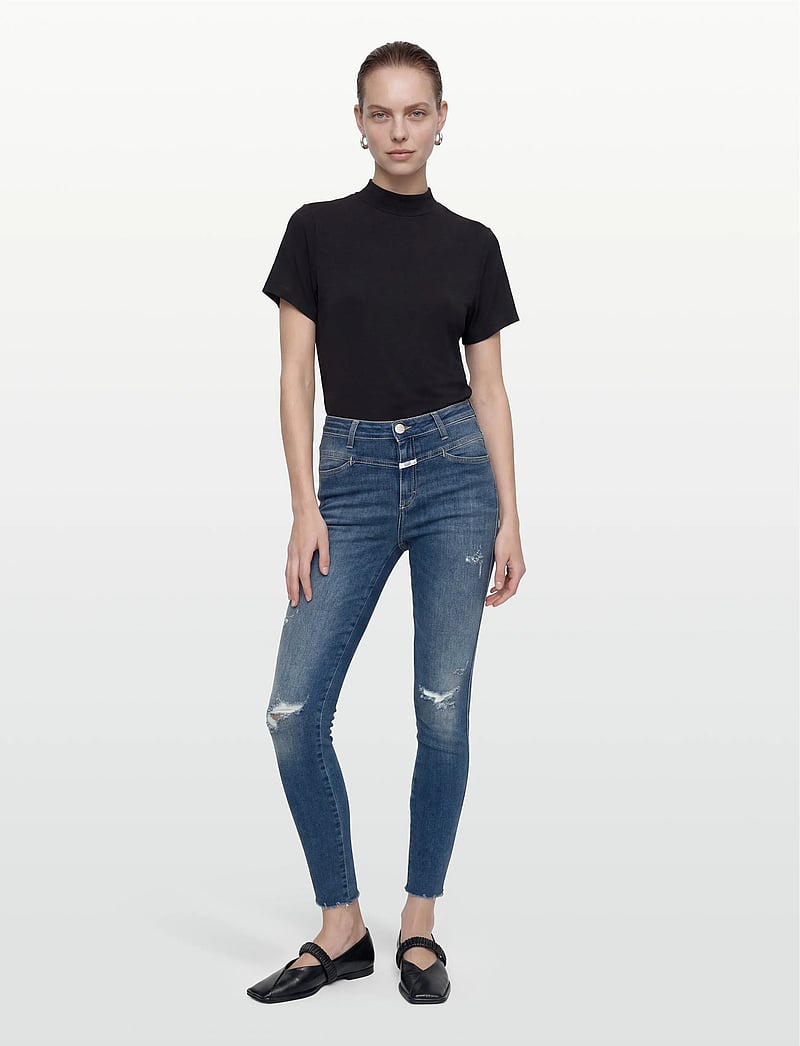 Closed - SKINNY PUSHER LONG JEANS MID BLUE - slim jeans - mid blue - 0