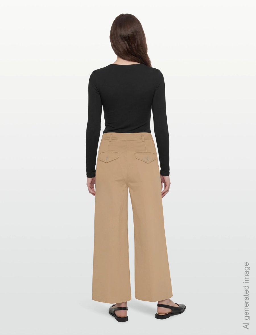Closed - LEIRA PANTS BURLYWOOD - culottes - burlywood - 4