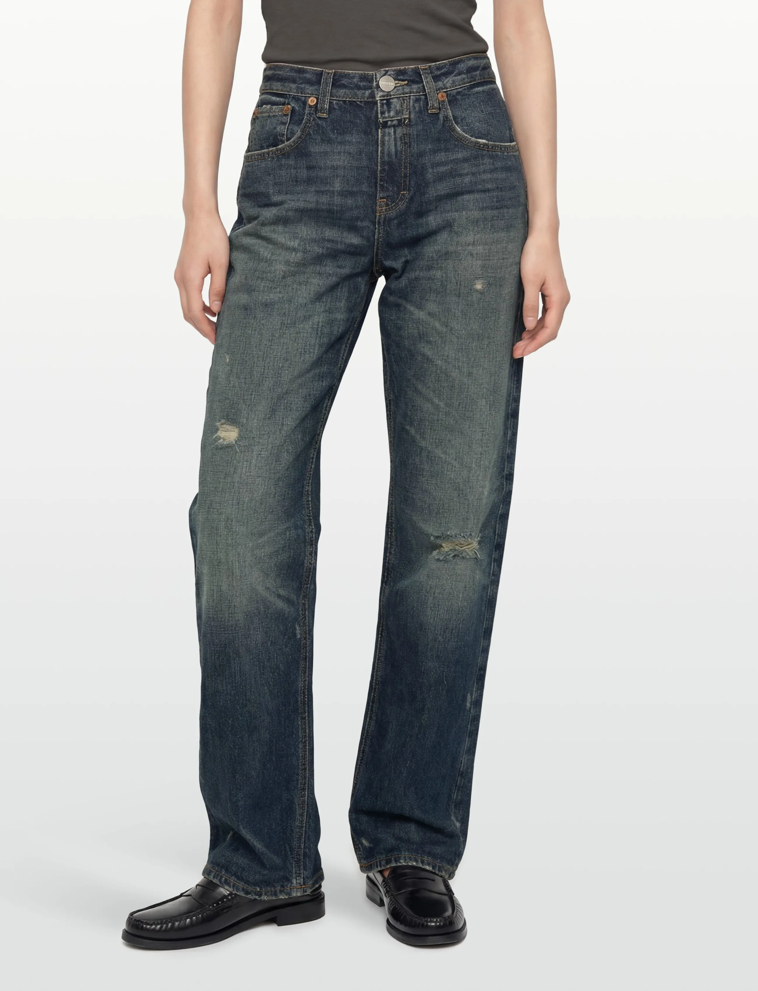 Closed - CLOSED WOMEN BRISTON JEANS DARK BLUE - straight jeans - dark blue - 3