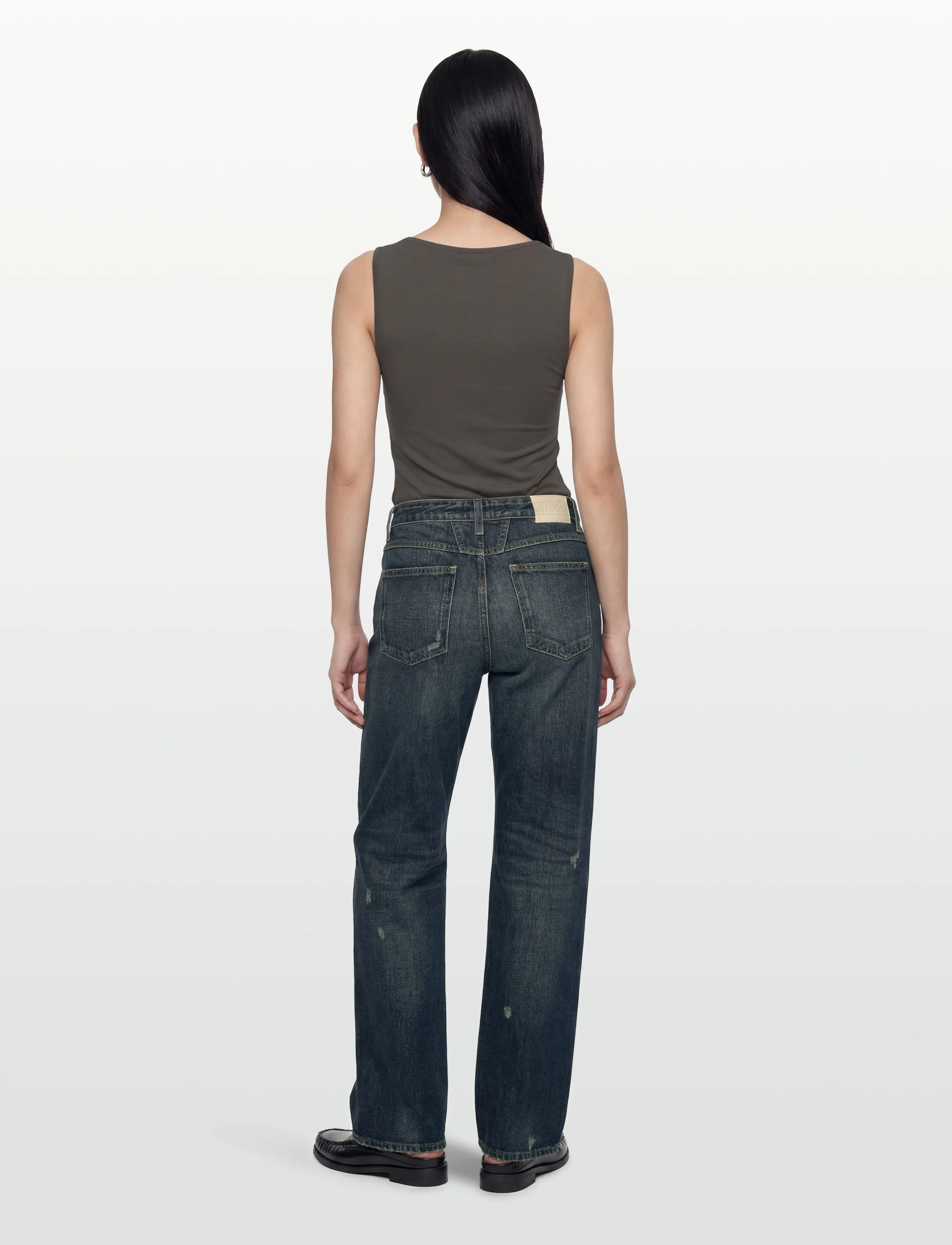 Closed - CLOSED WOMEN BRISTON JEANS DARK BLUE - straight jeans - dark blue - 4