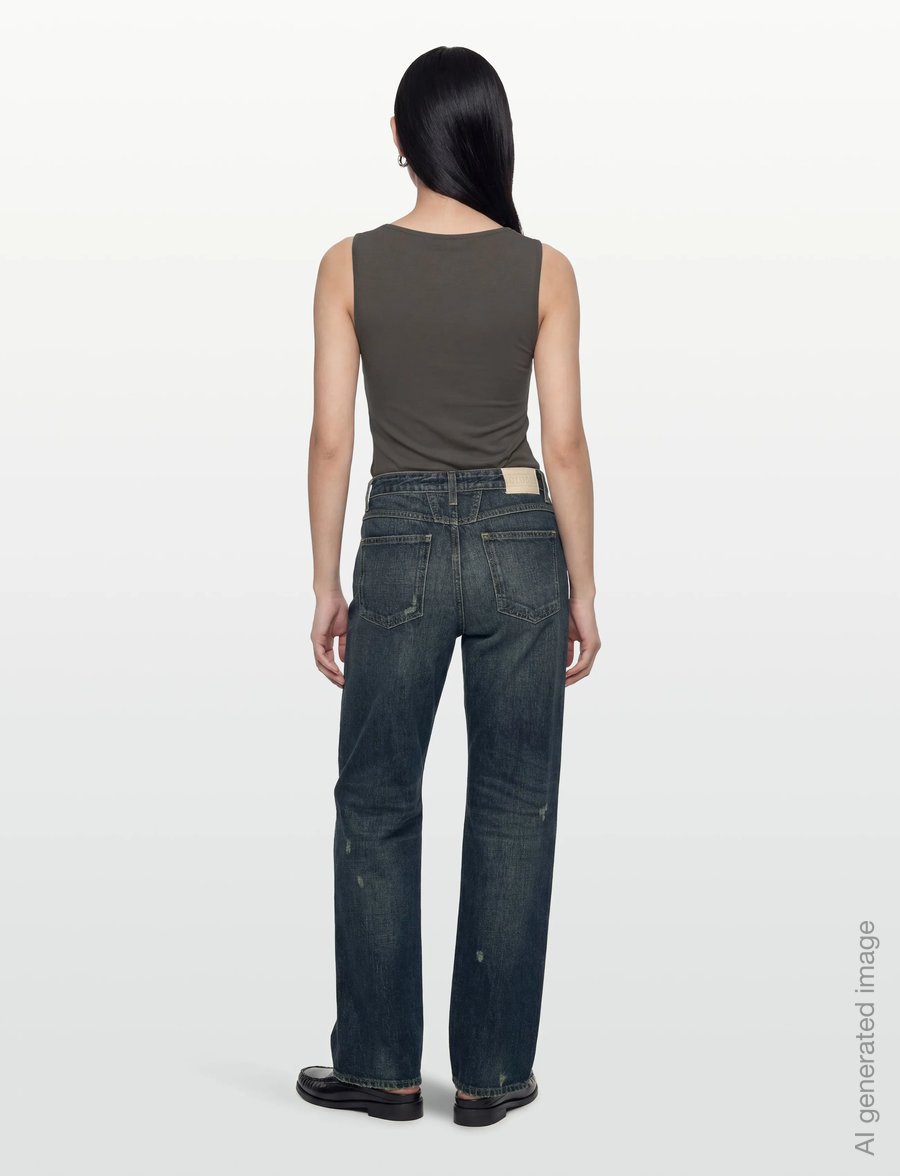 Closed - CLOSED WOMEN BRISTON JEANS DARK BLUE - straight jeans - dark blue - 4