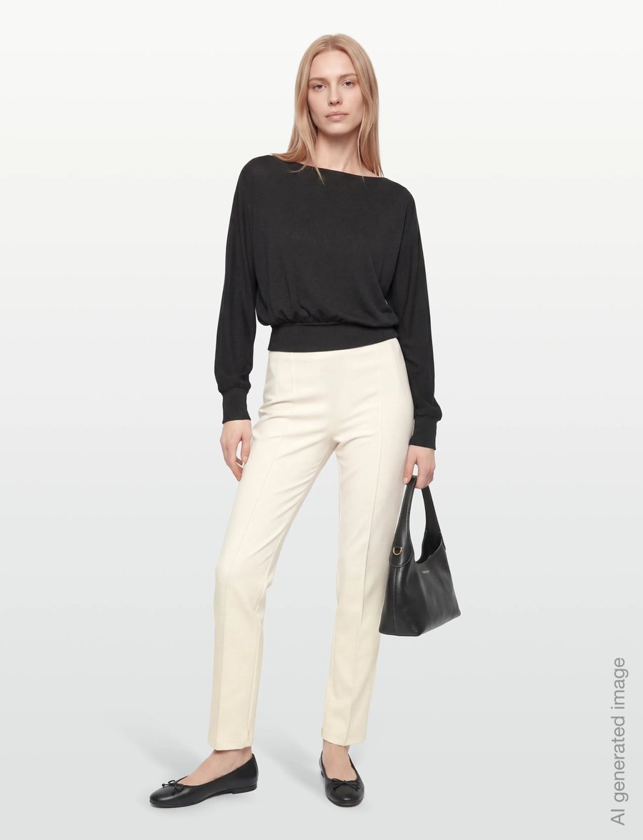 Closed - CLOSED WOMEN KYLA PANTS VANILLA SHERBET - kitsad püksid - vanilla sherbet - 0