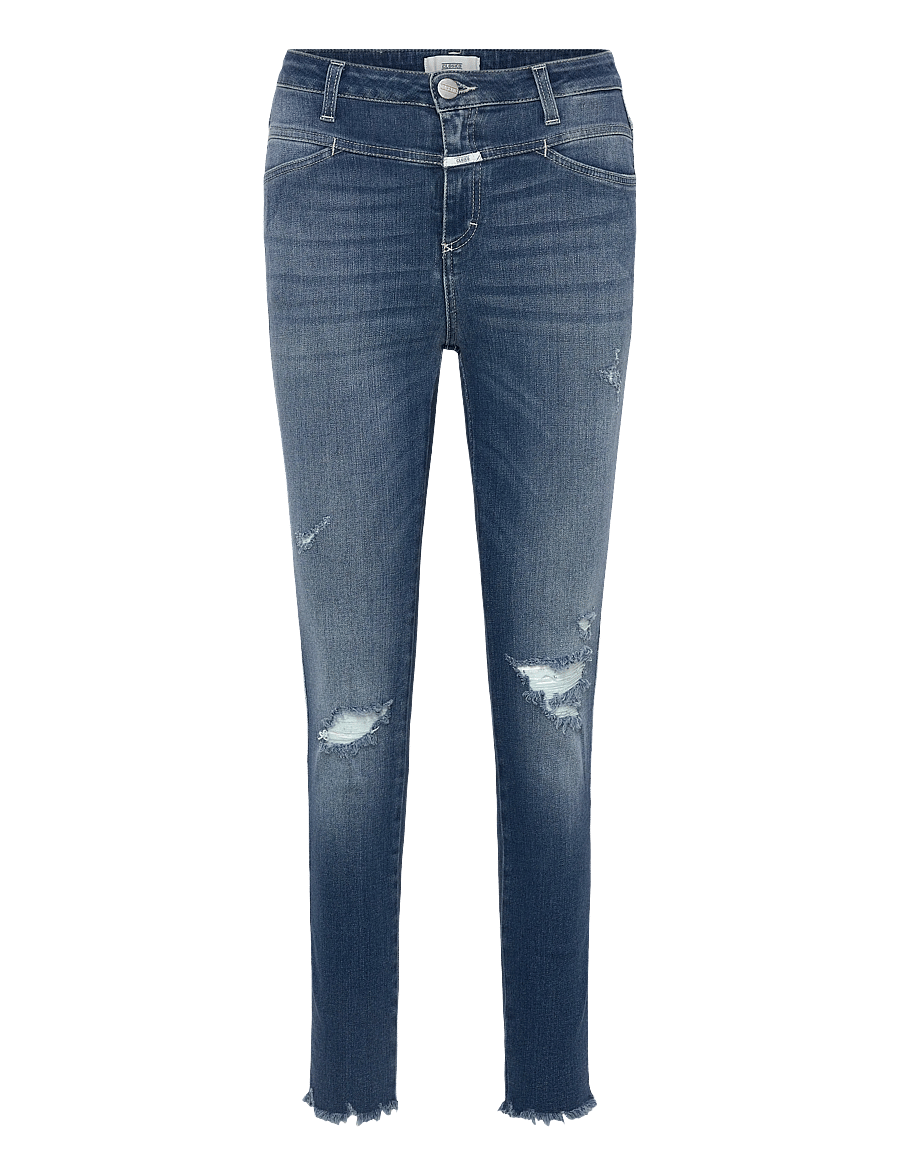 Closed - SKINNY PUSHER JEANS MID BLUE - džinsa bikses - mid blue - 1