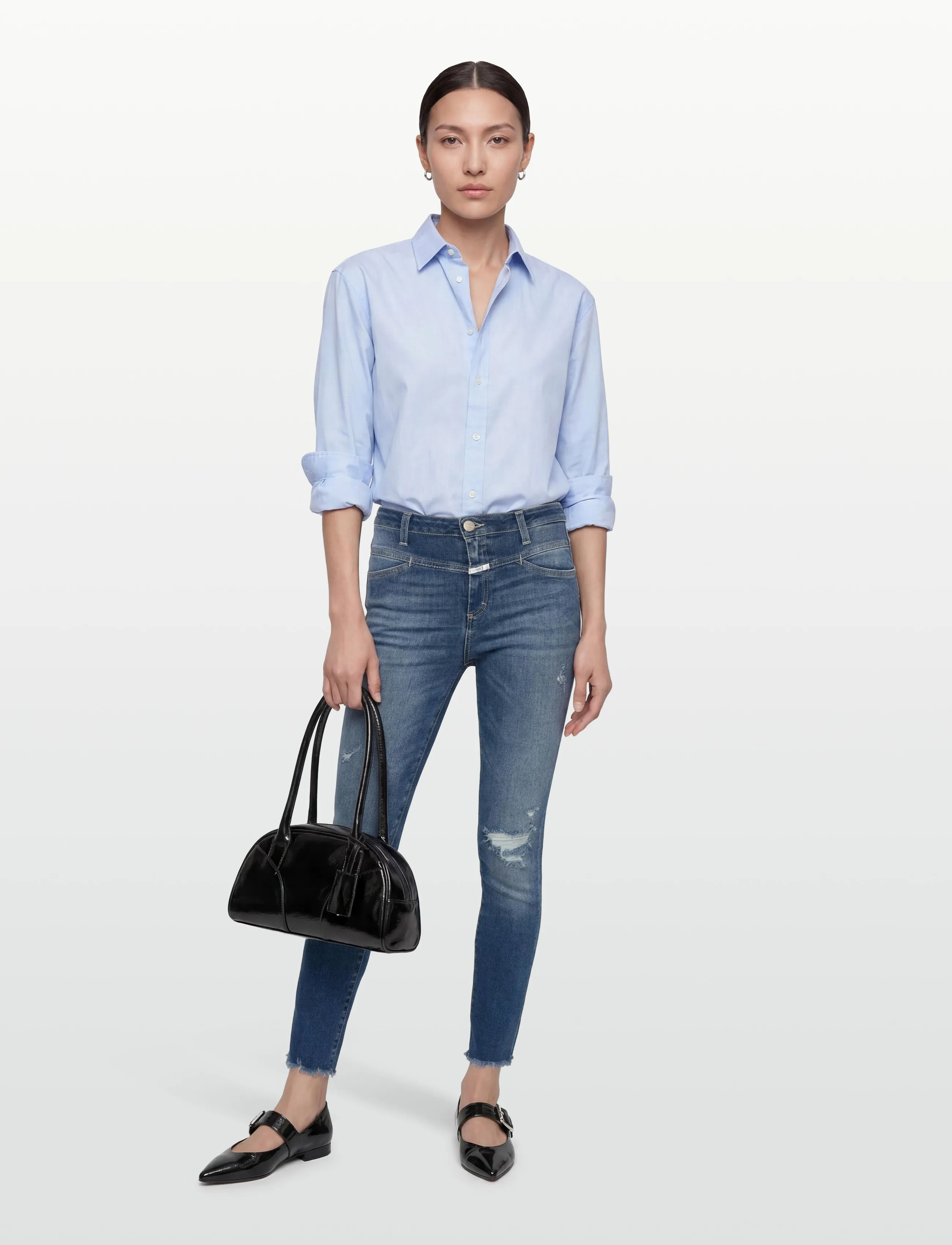 Closed Skinny Pusher Jeans Mid Blue, 26, Jeans, Blau - Slim, Frauen