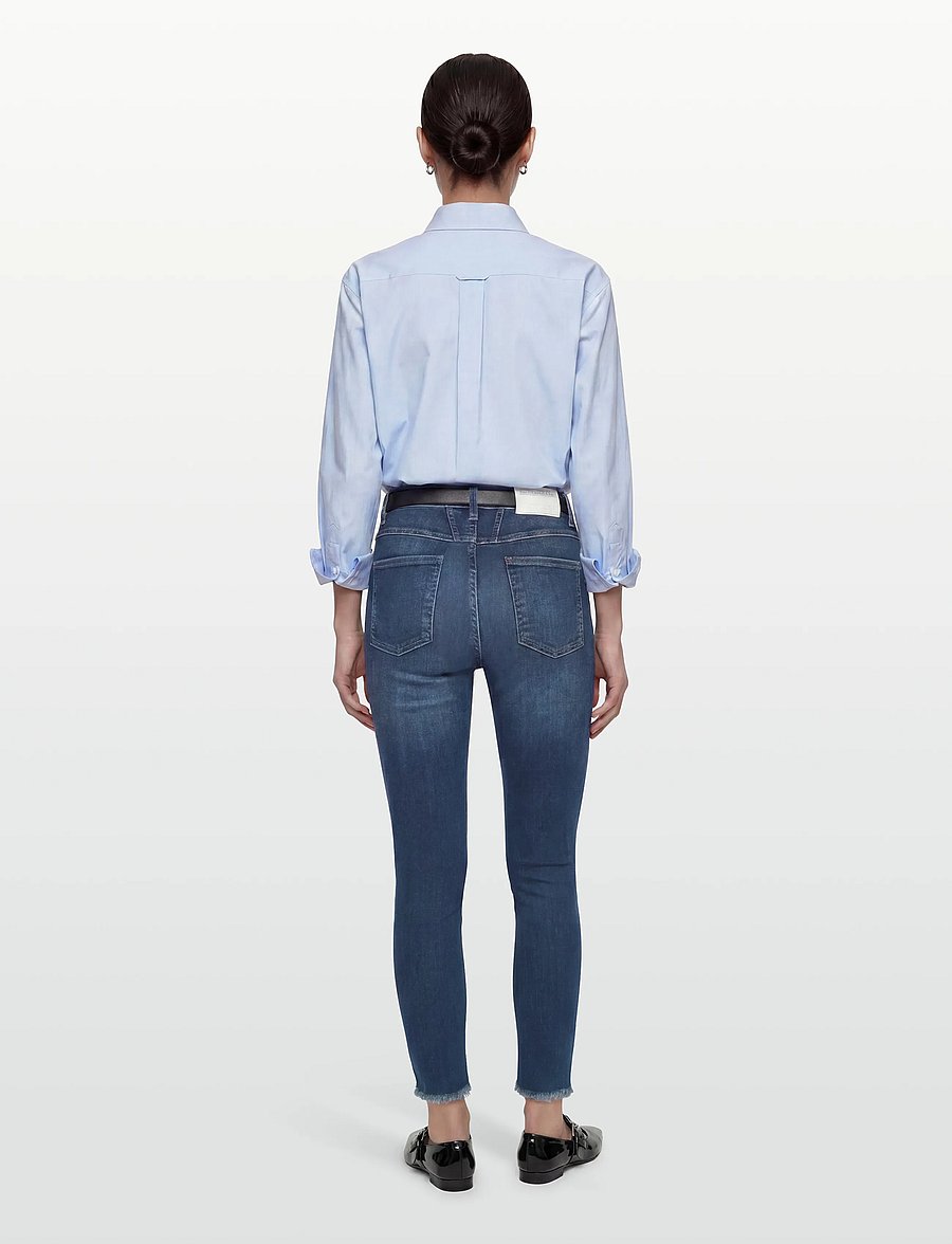 Closed - SKINNY PUSHER JEANS MID BLUE - džinsa bikses - mid blue - 4