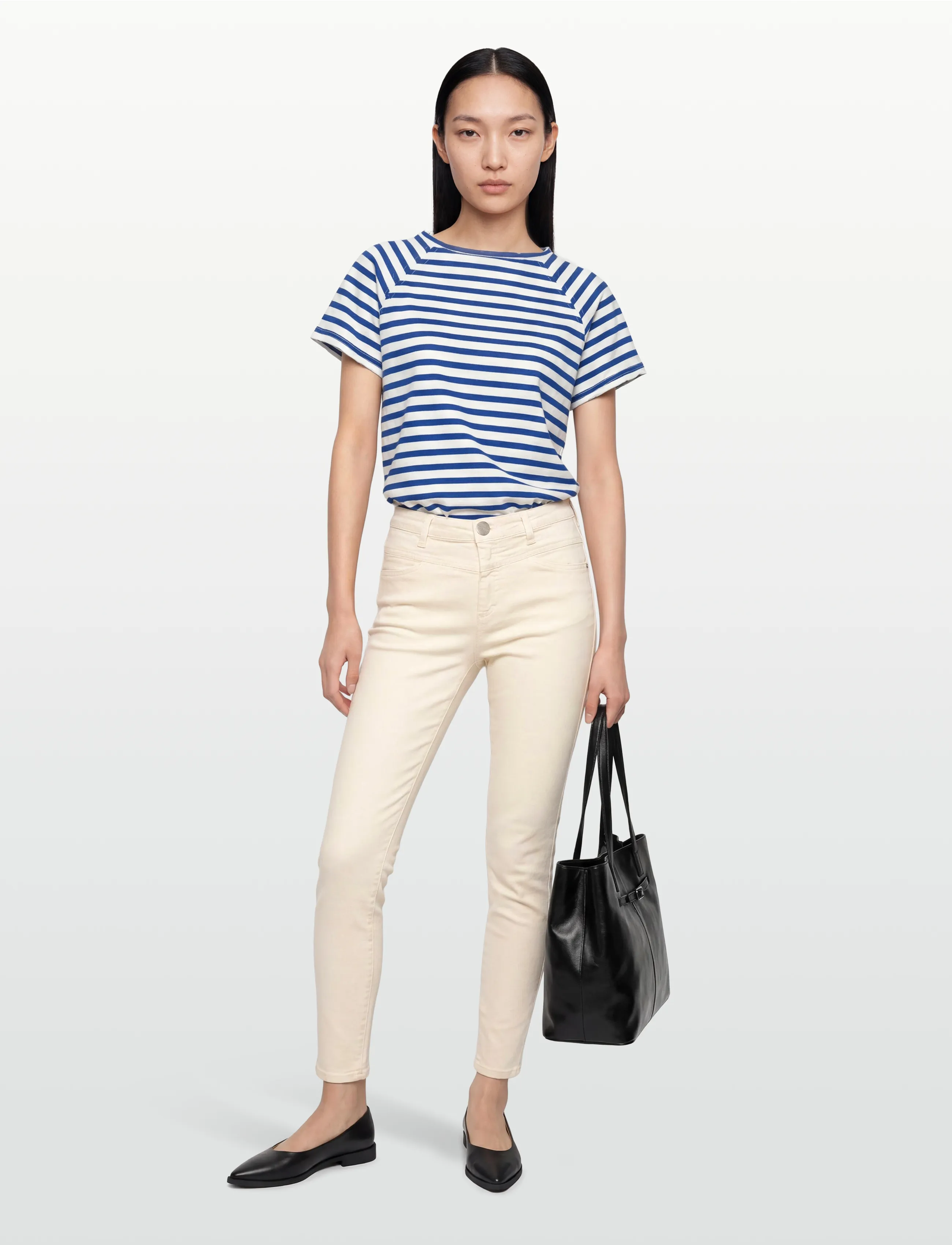 Closed Skinny Pusher Jeans Creme, Højtaljede Skinny Jeans, Cream, Str: 25