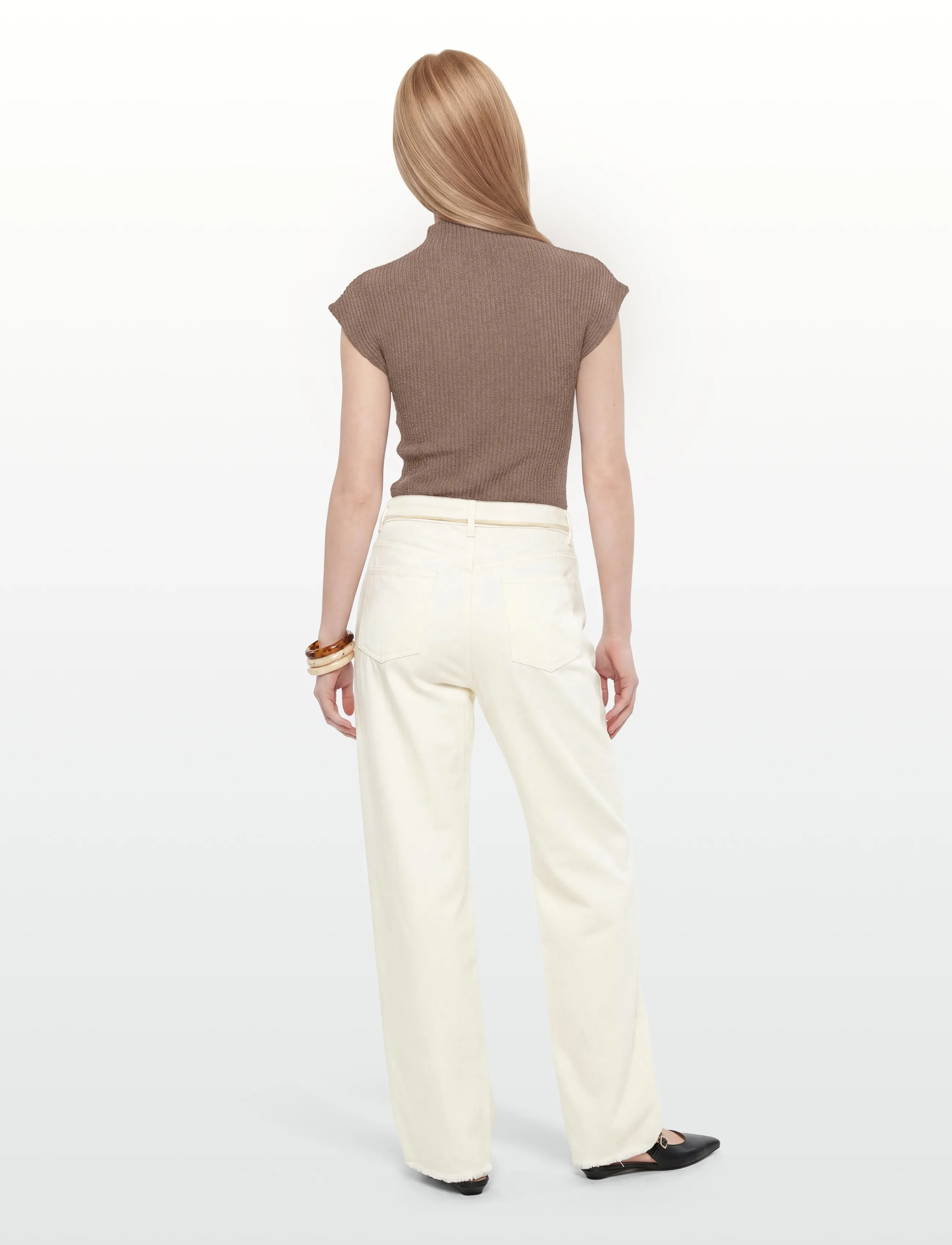 Closed - ANNI JEANS CREME - mom jeans - creme - 4