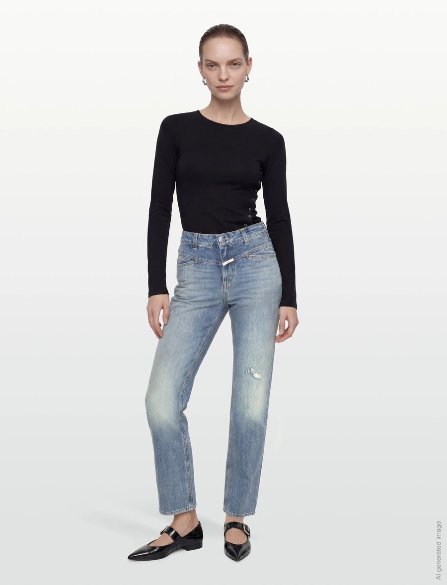 Closed - STYLE NAME STRAIGHT-X JEANS MID BLUE - bootcut jeans - mid blue - 0