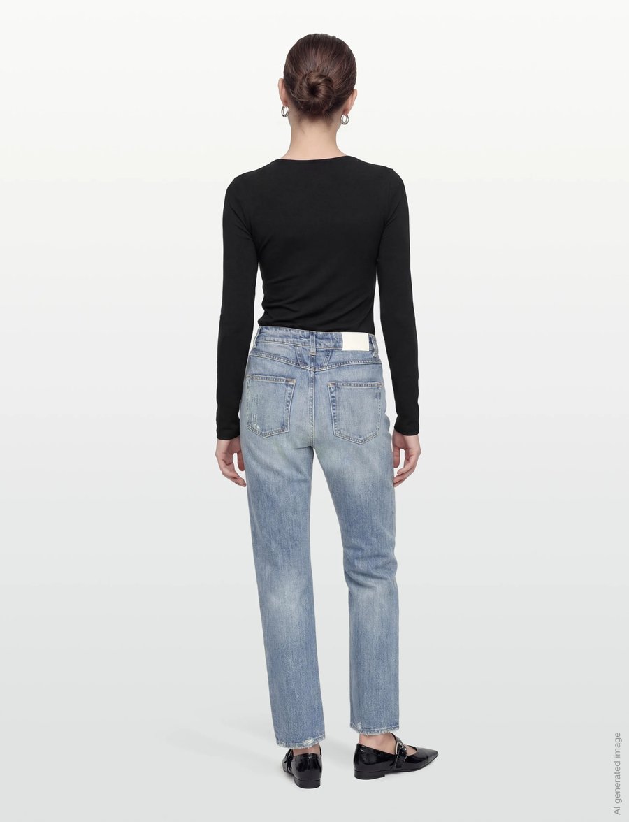 Closed - STYLE NAME STRAIGHT-X JEANS MID BLUE - bootcut jeans - mid blue - 4