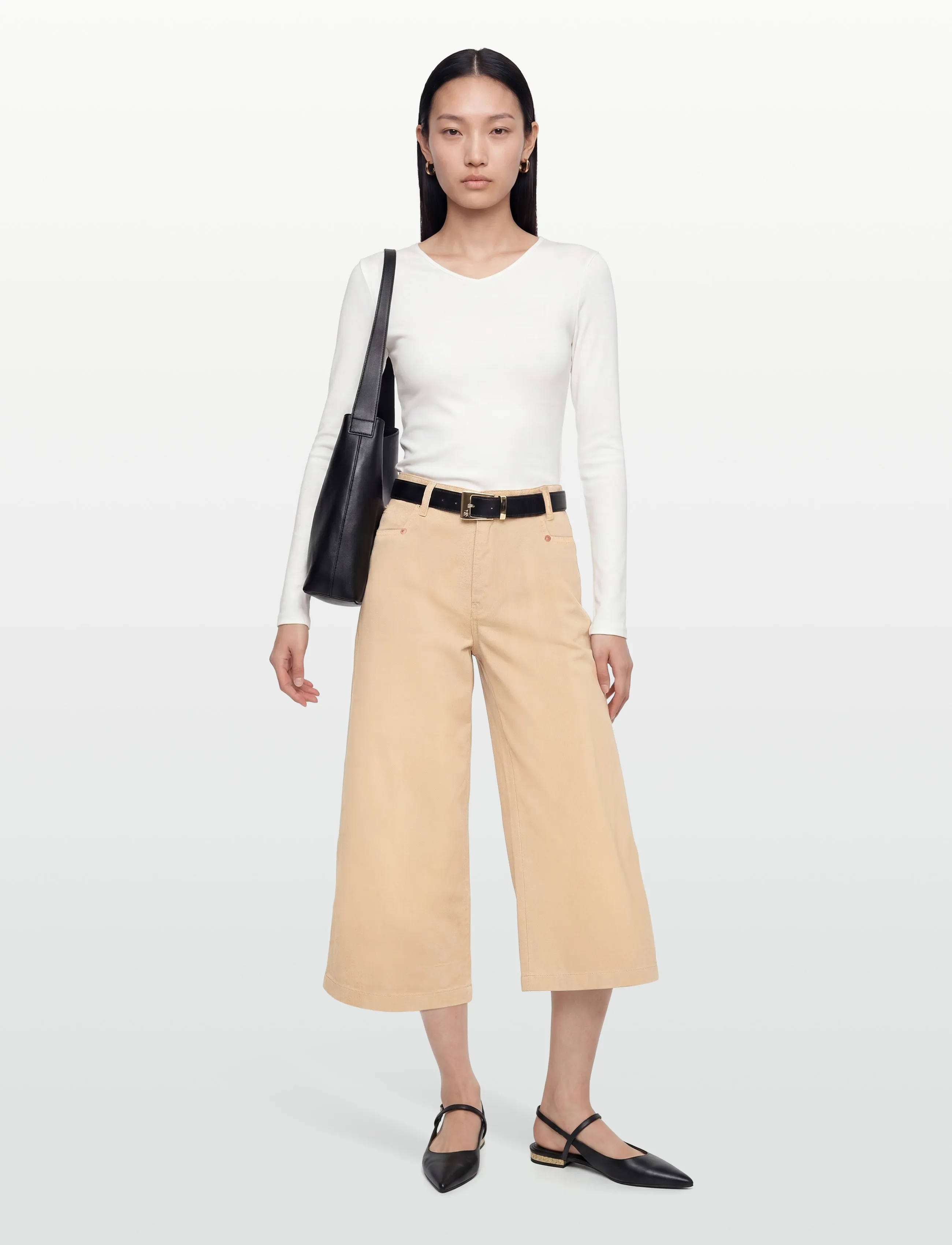 Closed Style Name Campton Pants Chino Beige, 24, Beige, Bukser > Brede Ben, Dame