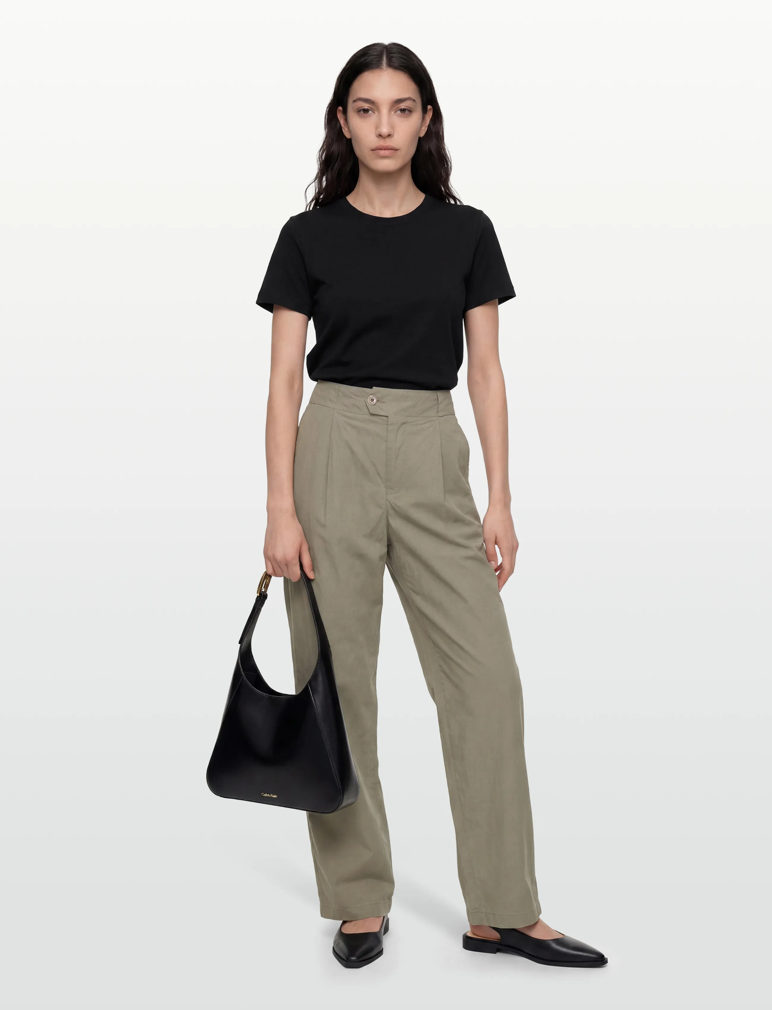 Closed WOMEN MAWSON PANTS DRIED BASIL - Vêtements - DRIED BASIL / khaki/green