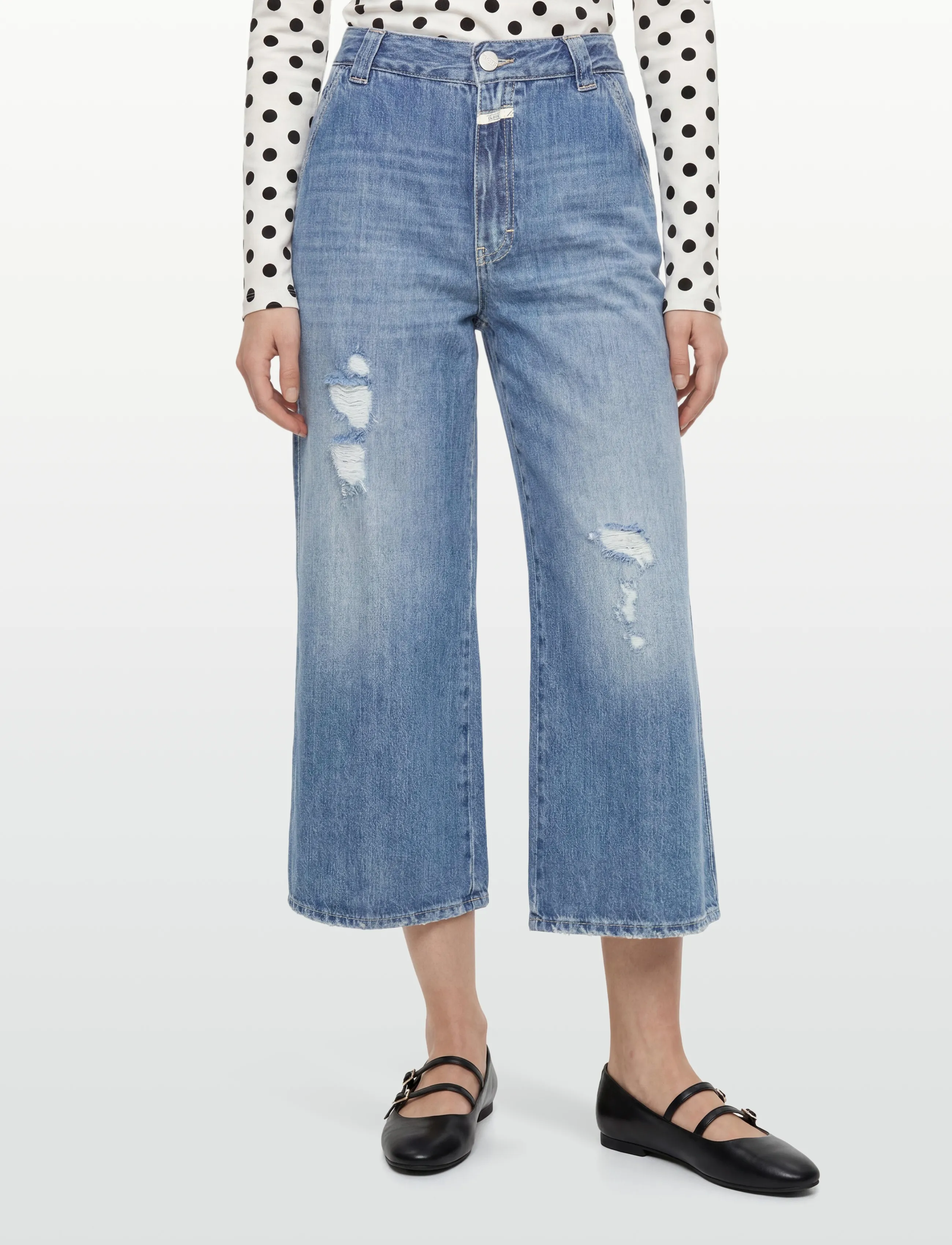 Closed - CLOSED WOMEN MELFORT JEANS MID BLUE - pantalons larges - mid blue - 3