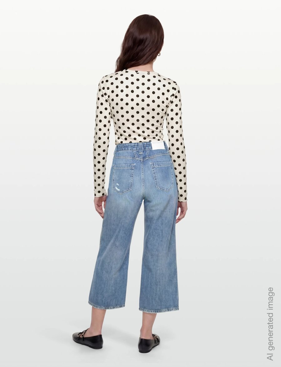 Closed - CLOSED WOMEN MELFORT JEANS MID BLUE - brede jeans - mid blue - 4