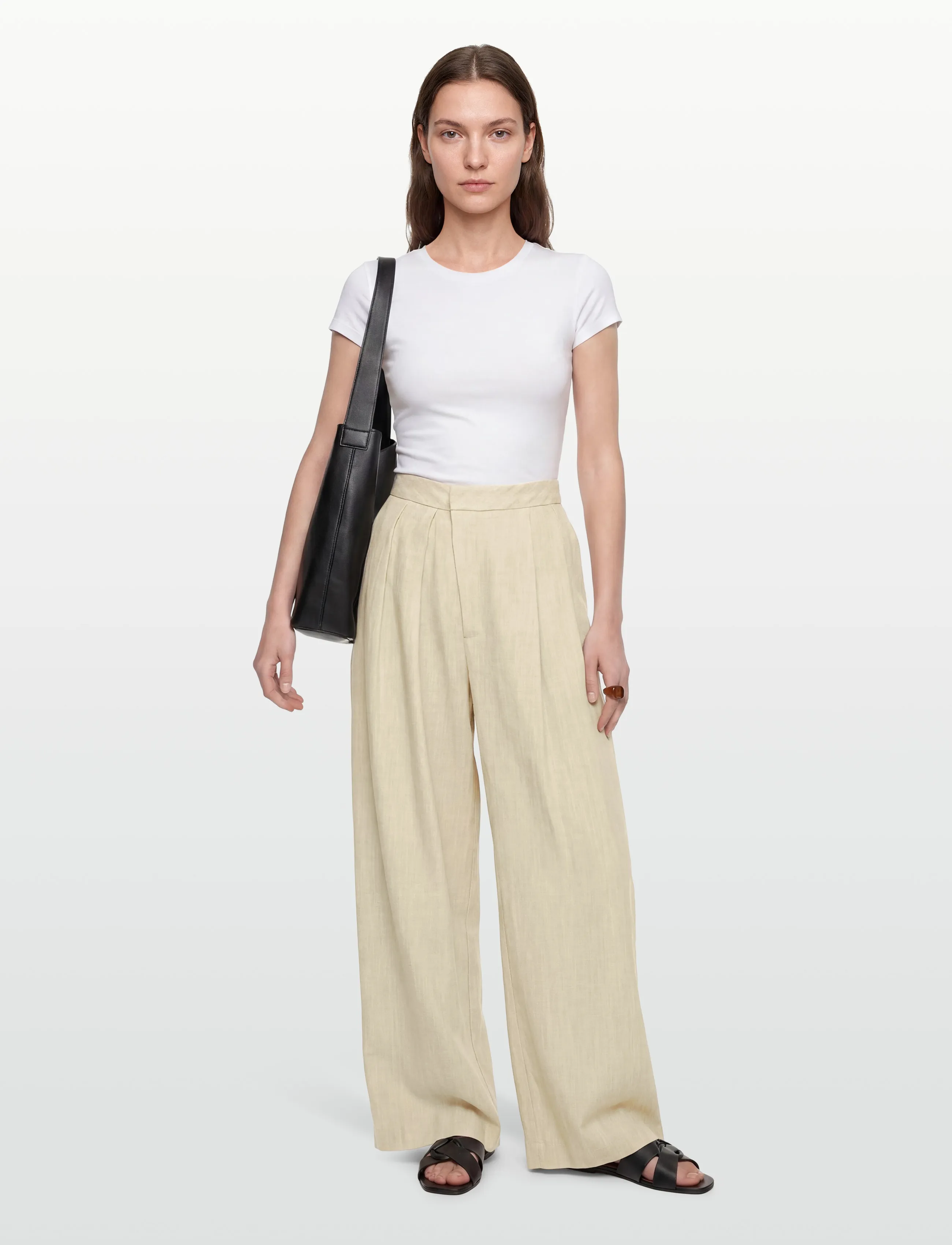 Closed Zola Pants Light Moss Green, 28, Beige, Bukser > Brede Ben, Dame
