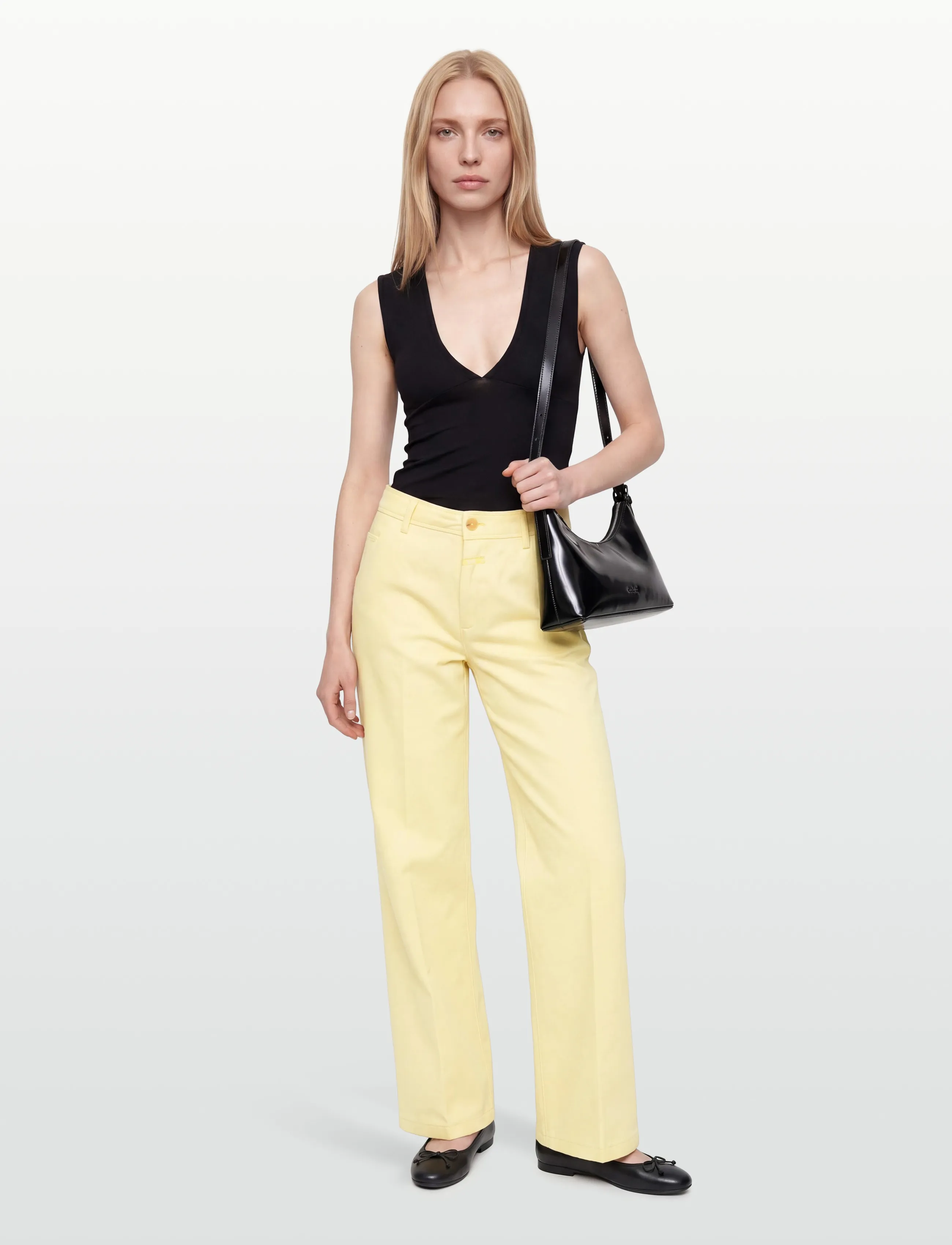 Closed Cholet Pants Yellow Orchid, 25, Yellow, Bukser > Lige Ben, Dame