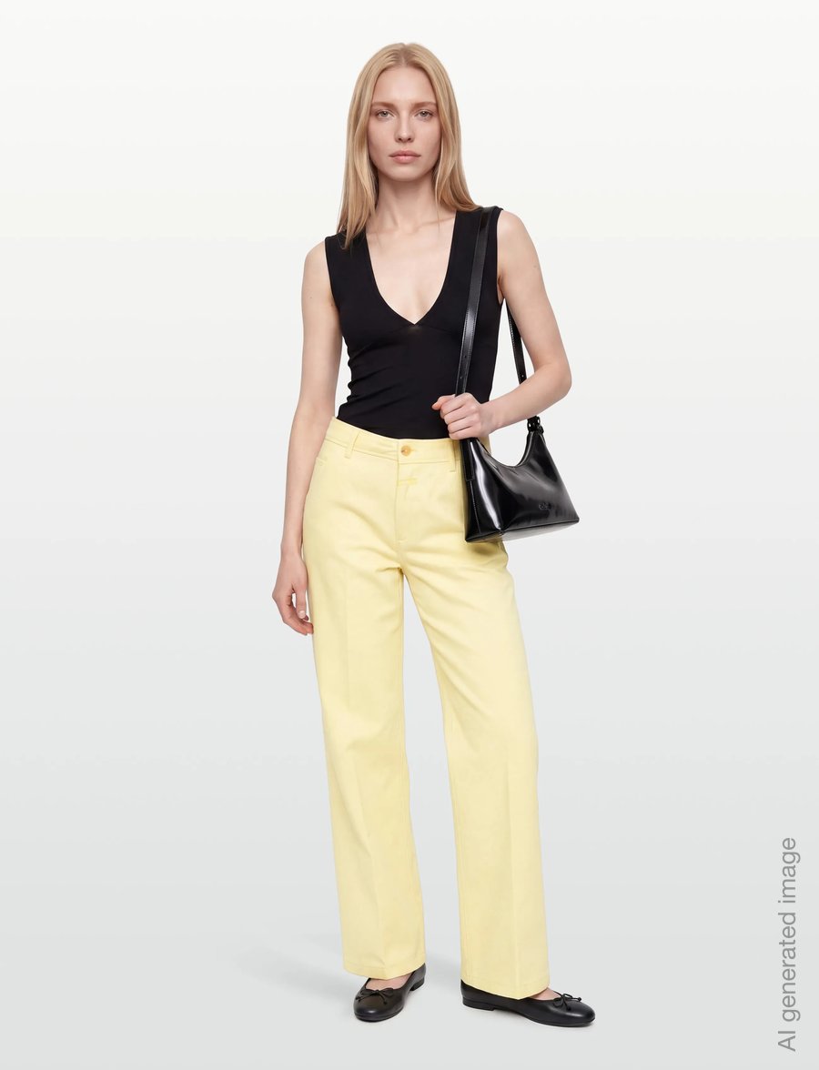 Closed - CHOLET PANTS YELLOW ORCHID - sirged püksid - yellow orchid - 0